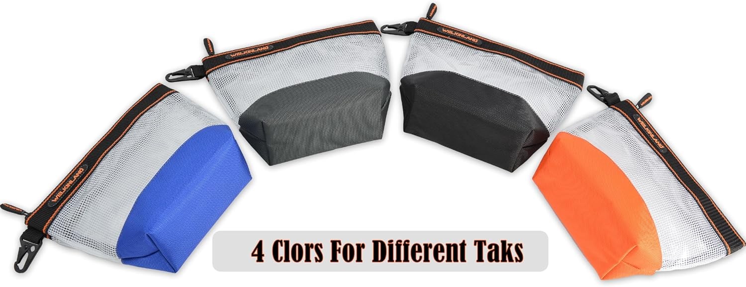 10-Inch Clear Tool Pouch Organizer – 4 Pcs Zipper Tool Bags