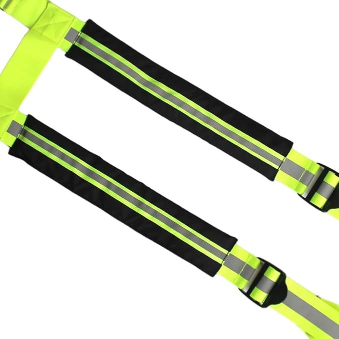 MELOTOUGH Firefighter Pant Suspenders Fire/Rescue X-Large, Lime Reflective