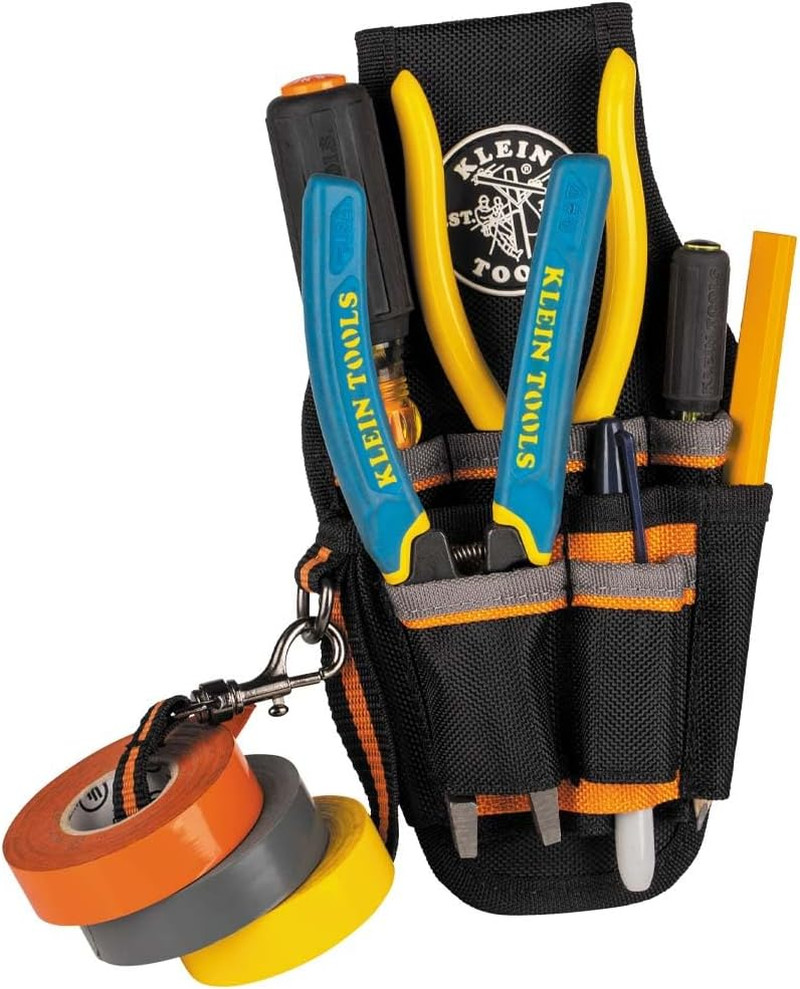 Klein Tools 5240 Tool Pouch, Tradesman Pro Maintenance Tool Pouch with 9 Pockets