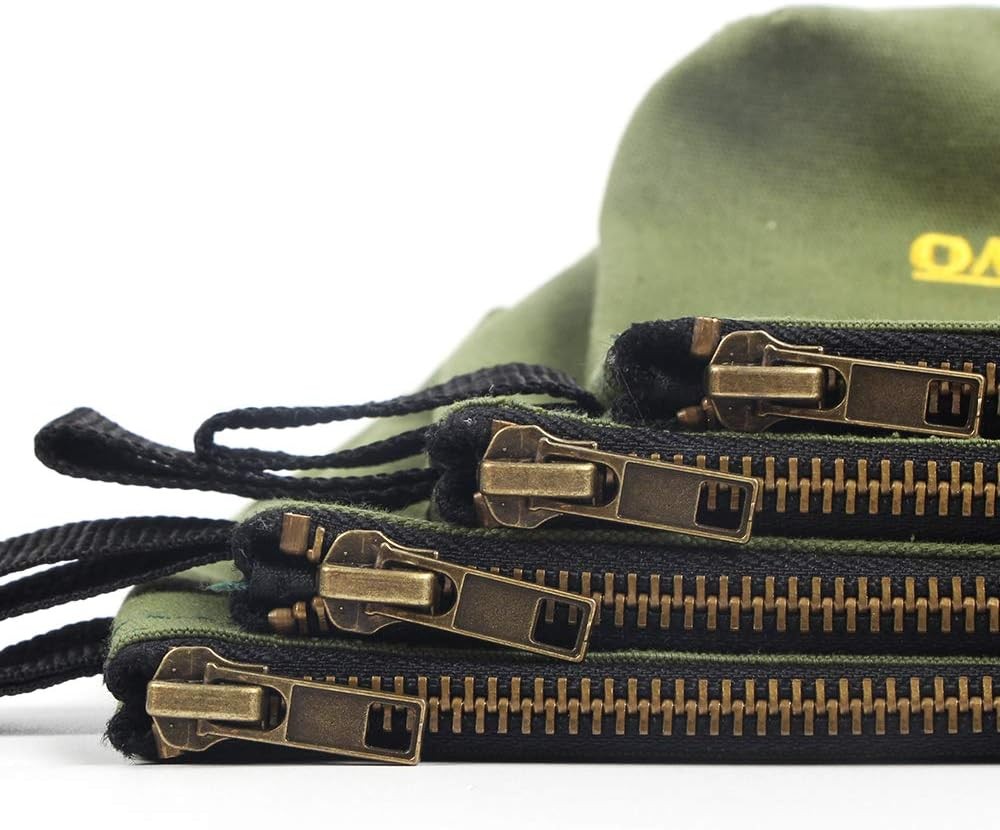 Premium Canvas Tool Pouch, Small Zipper Bag, (Army Green)