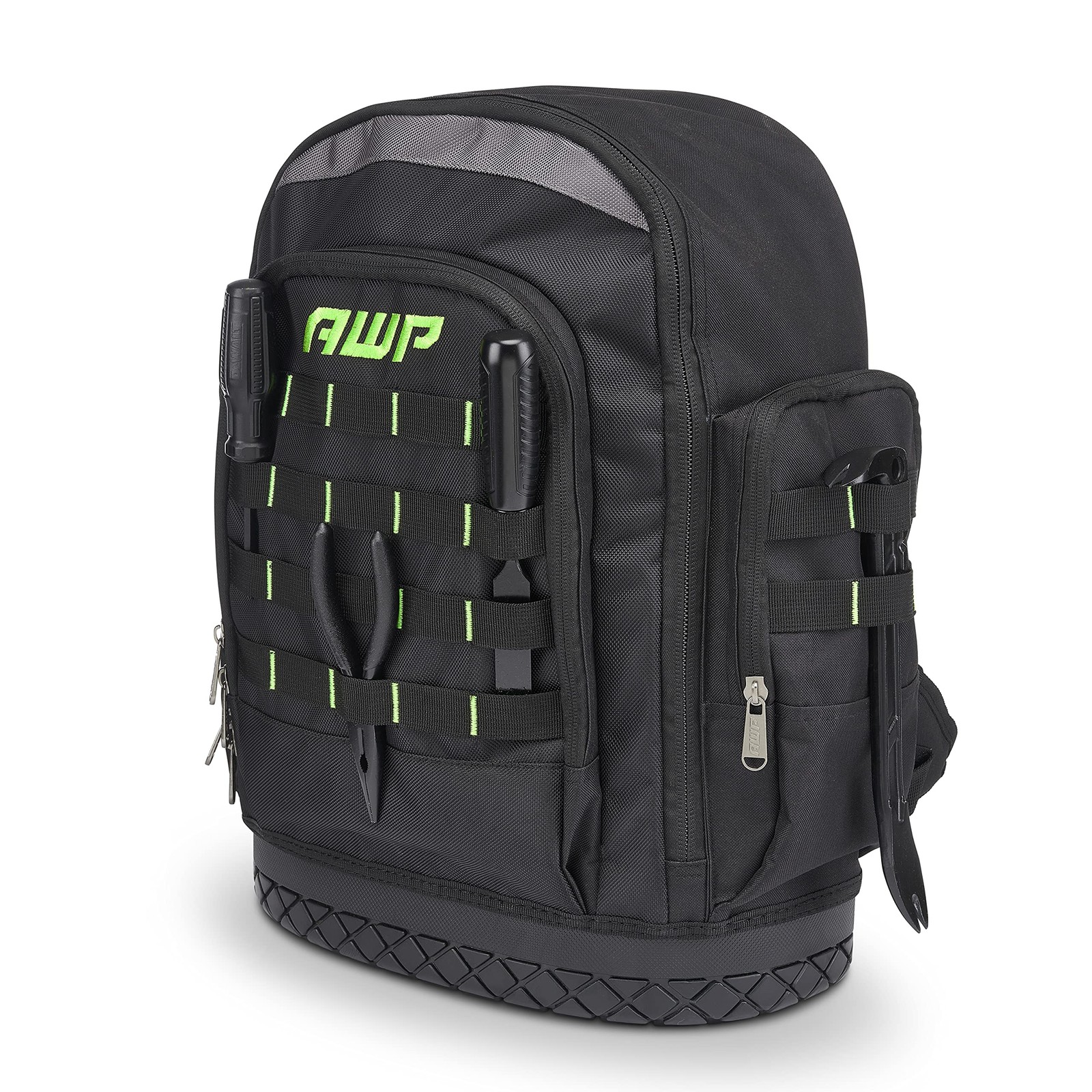Extreme Tool Backpack, Rugged Polyester Jobsite Backpack with Waterproof Mold…