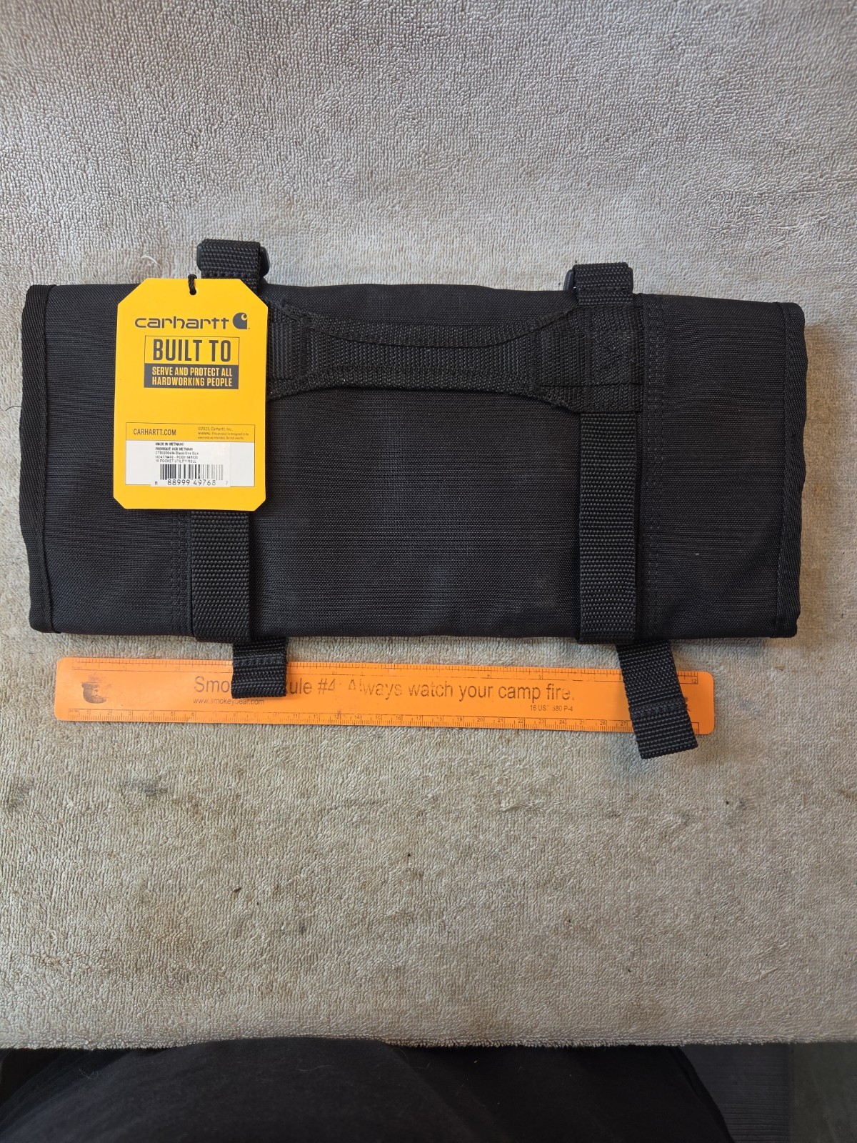 Carhartt QUARLES FREDERICKSBURG 18 Pocket Utility Organizer Rain Defender Black
