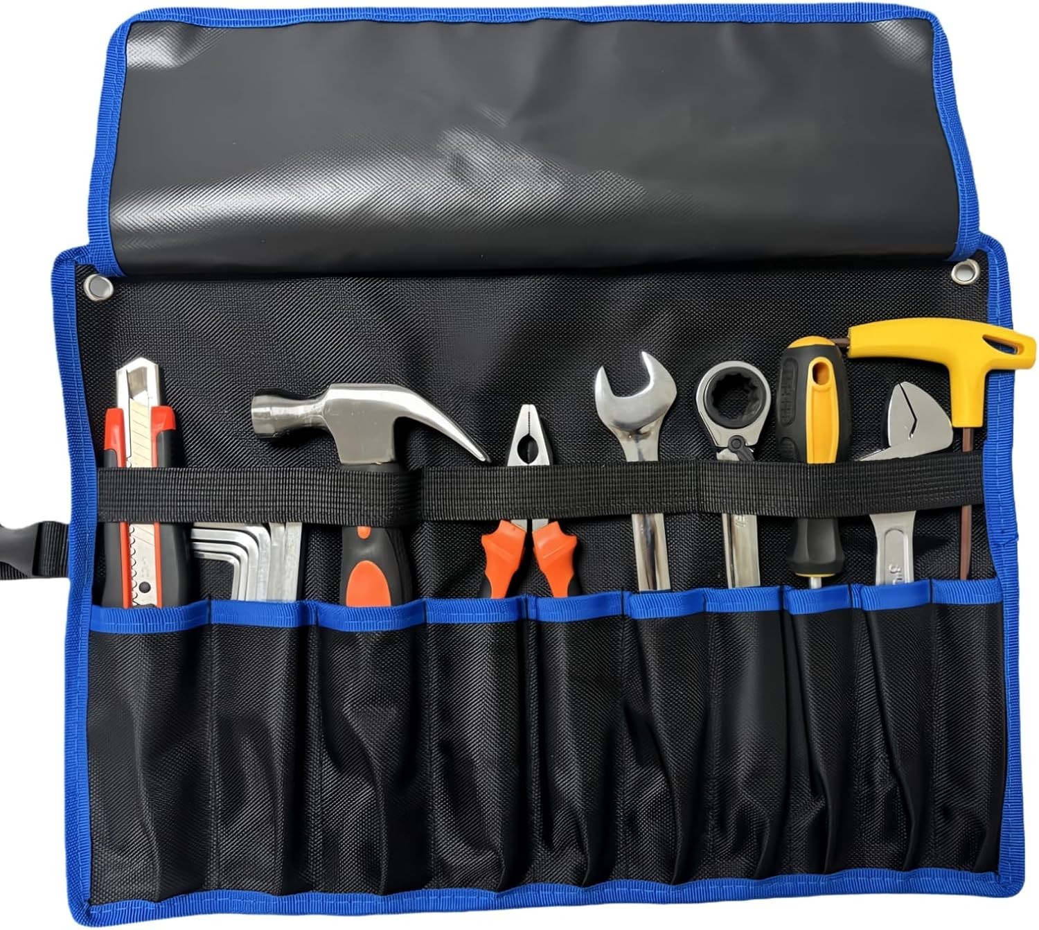 Roll Up Wrench Pouch SAE, Heavy Duty Canvas Tool Wrench Organizer Bag 10+10 P…