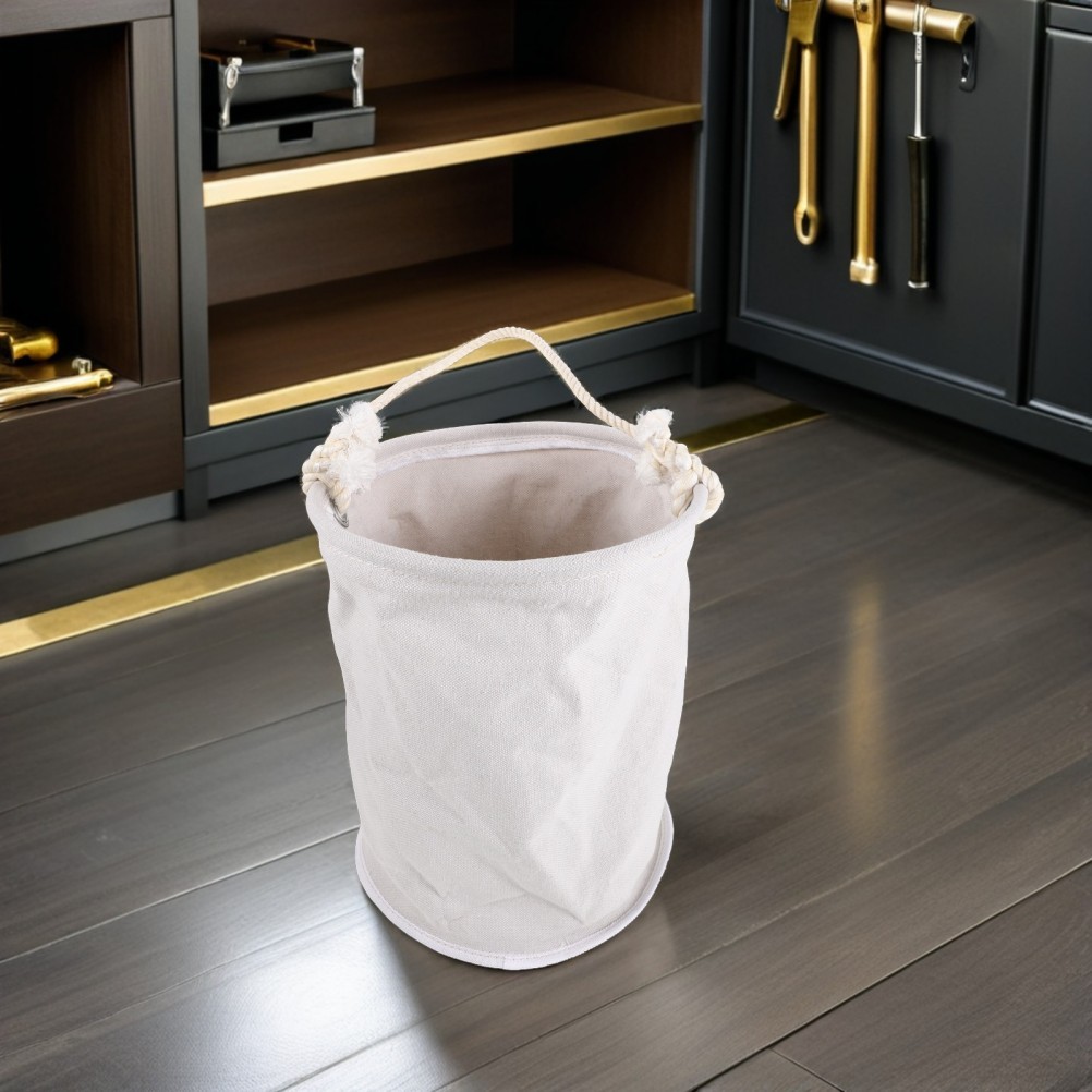 White Canvas Utility Tool Bucket Bag for Scaffold Hoist and Work At Height Tasks