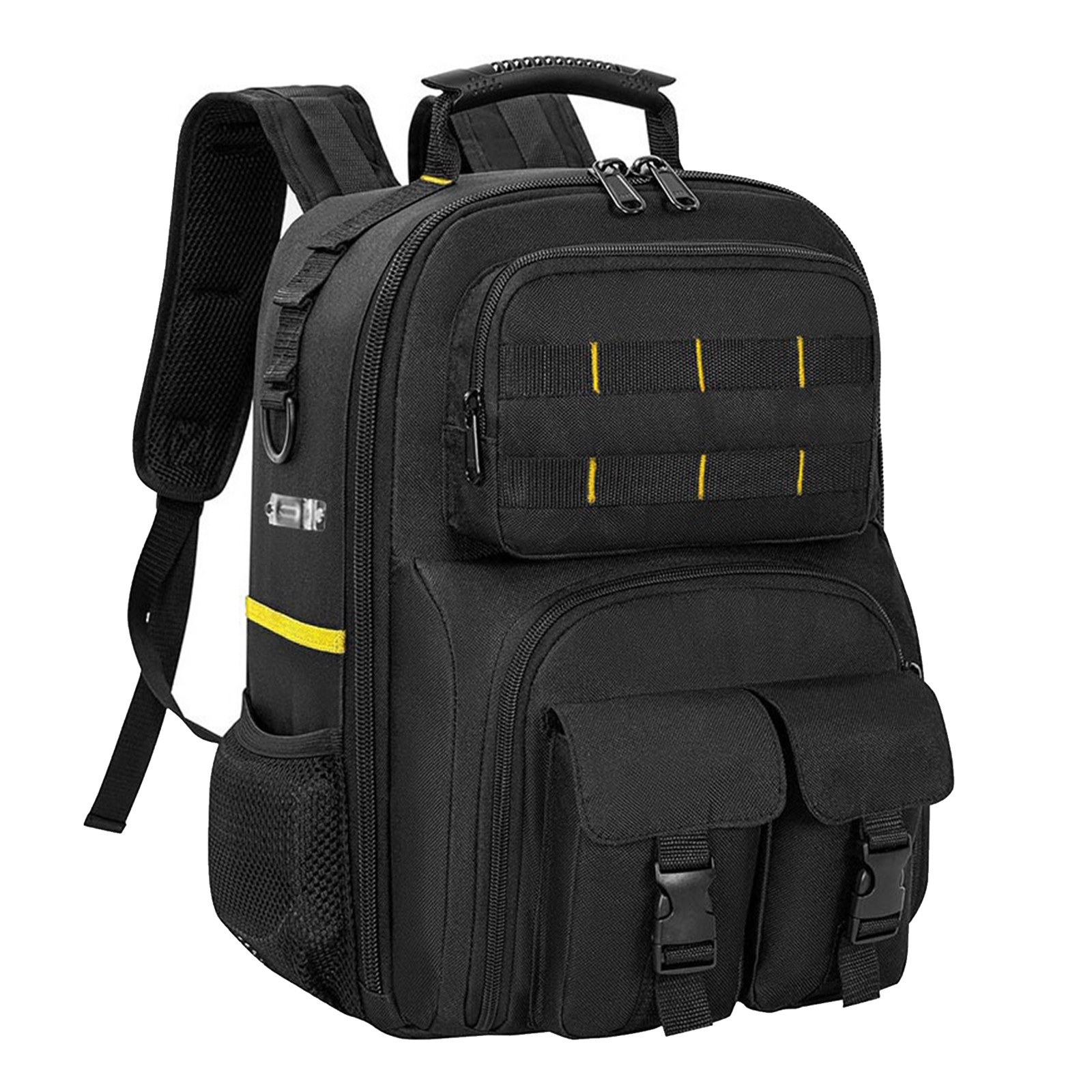 Heavy Duty Tool Backpack for Men Electrician HVAC Construction Bag w/ 59 Pockets