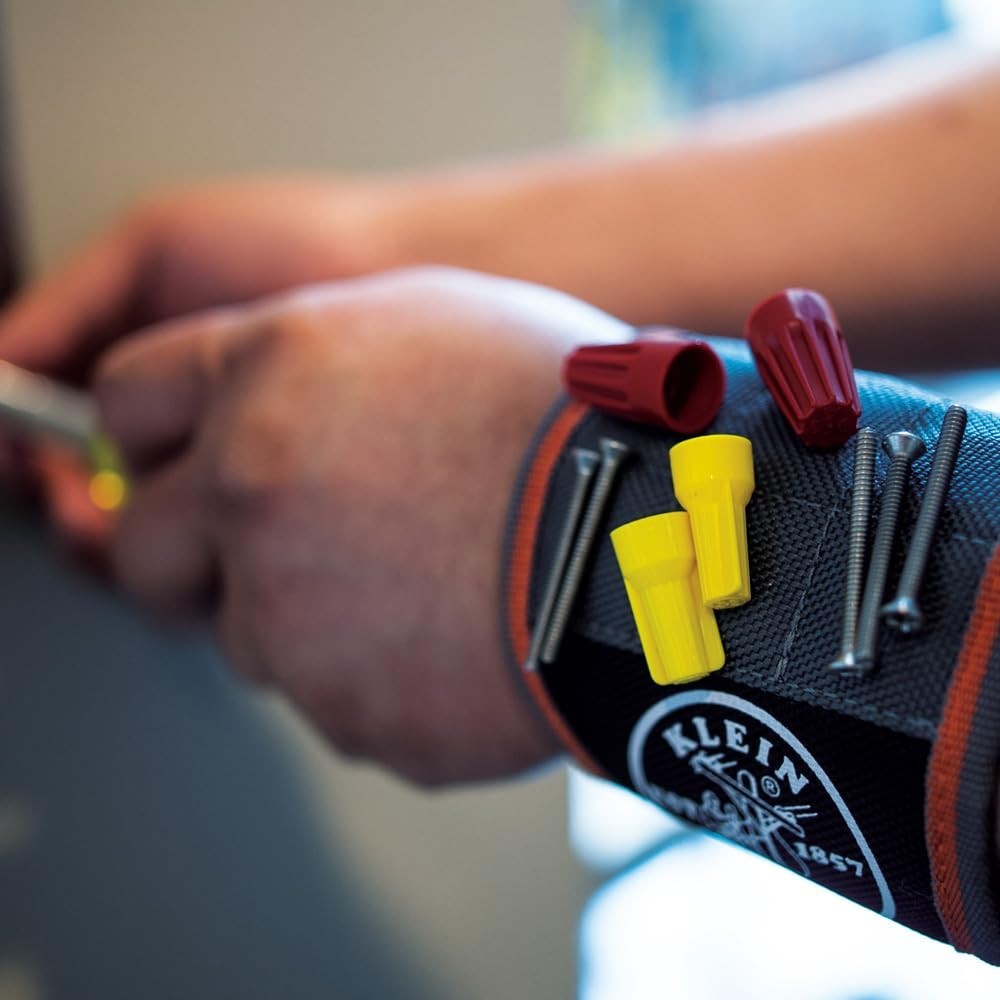 Magnetic Wristband for Tools – Holds Screws, Nails, Drill Bits & Connectors, Bre