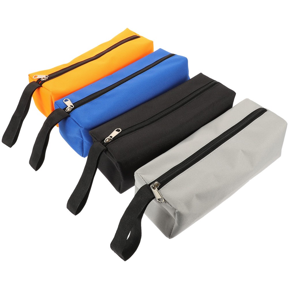 4Pcs Reusable Canvas Zipper Tool Bags Small Pouch Organizer for Storage Use