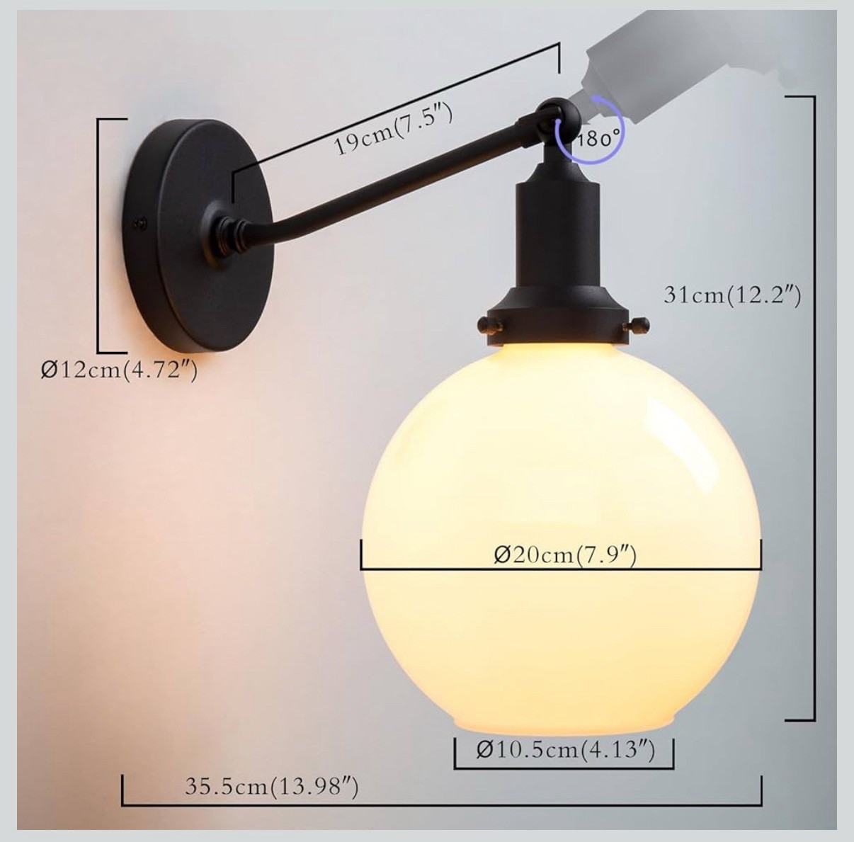 Permo Industrial Slope Pole Wall Mount Single