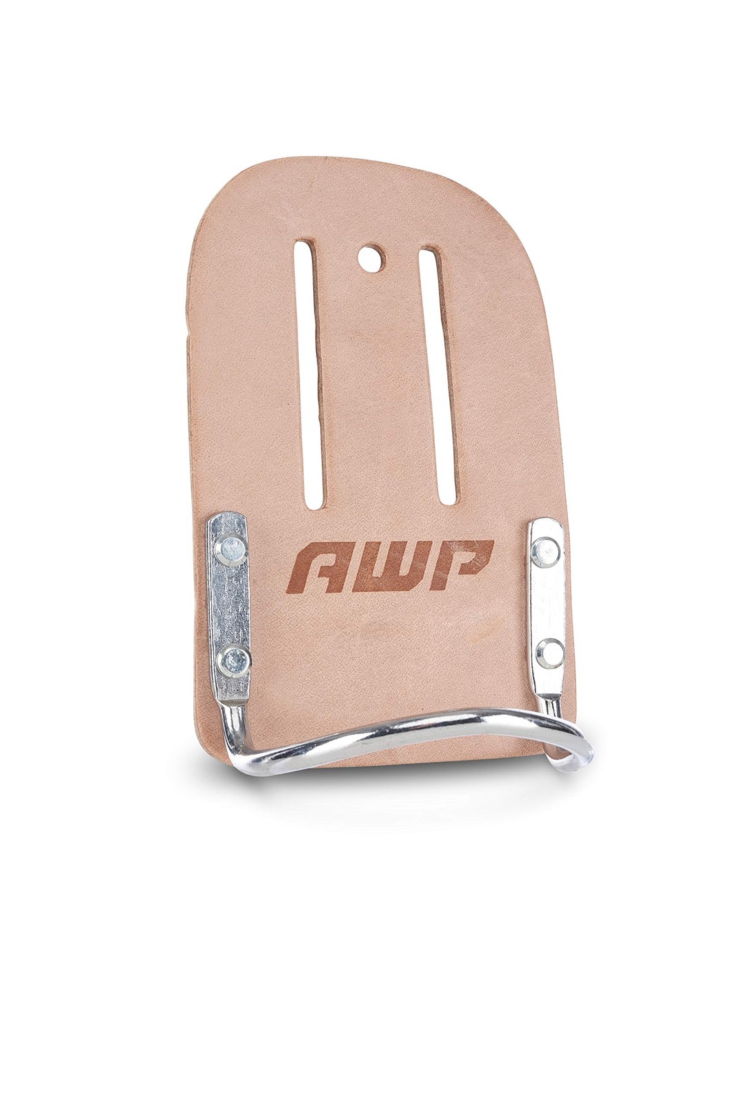 AWP Leather Hammer Holder, Genuine Saddle Tool Belt Accessory, Beige