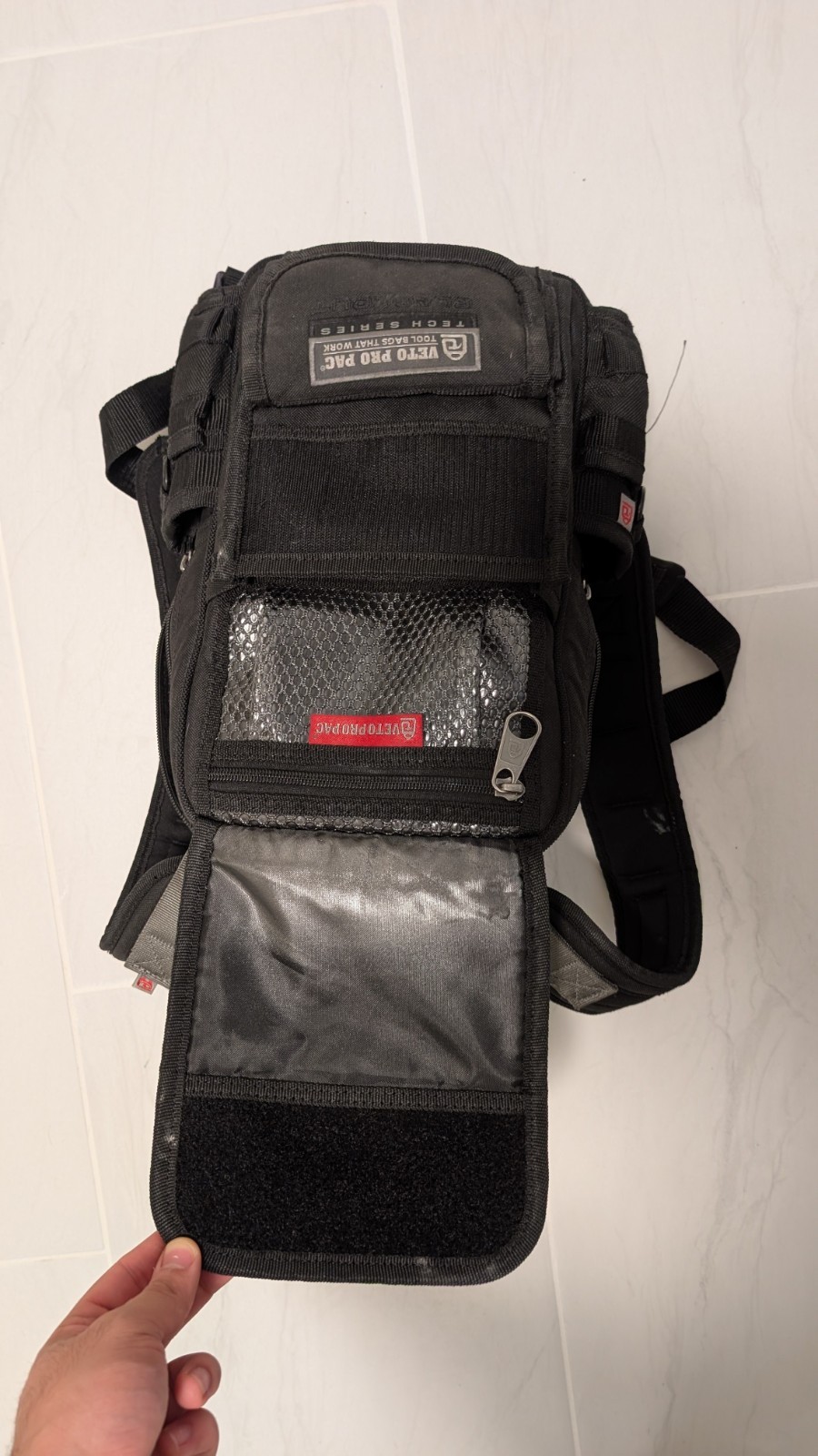 VetoProPack MB3 Black Tool Bag w/Veto Pro Pac VPP10814 Removable Backpack Straps