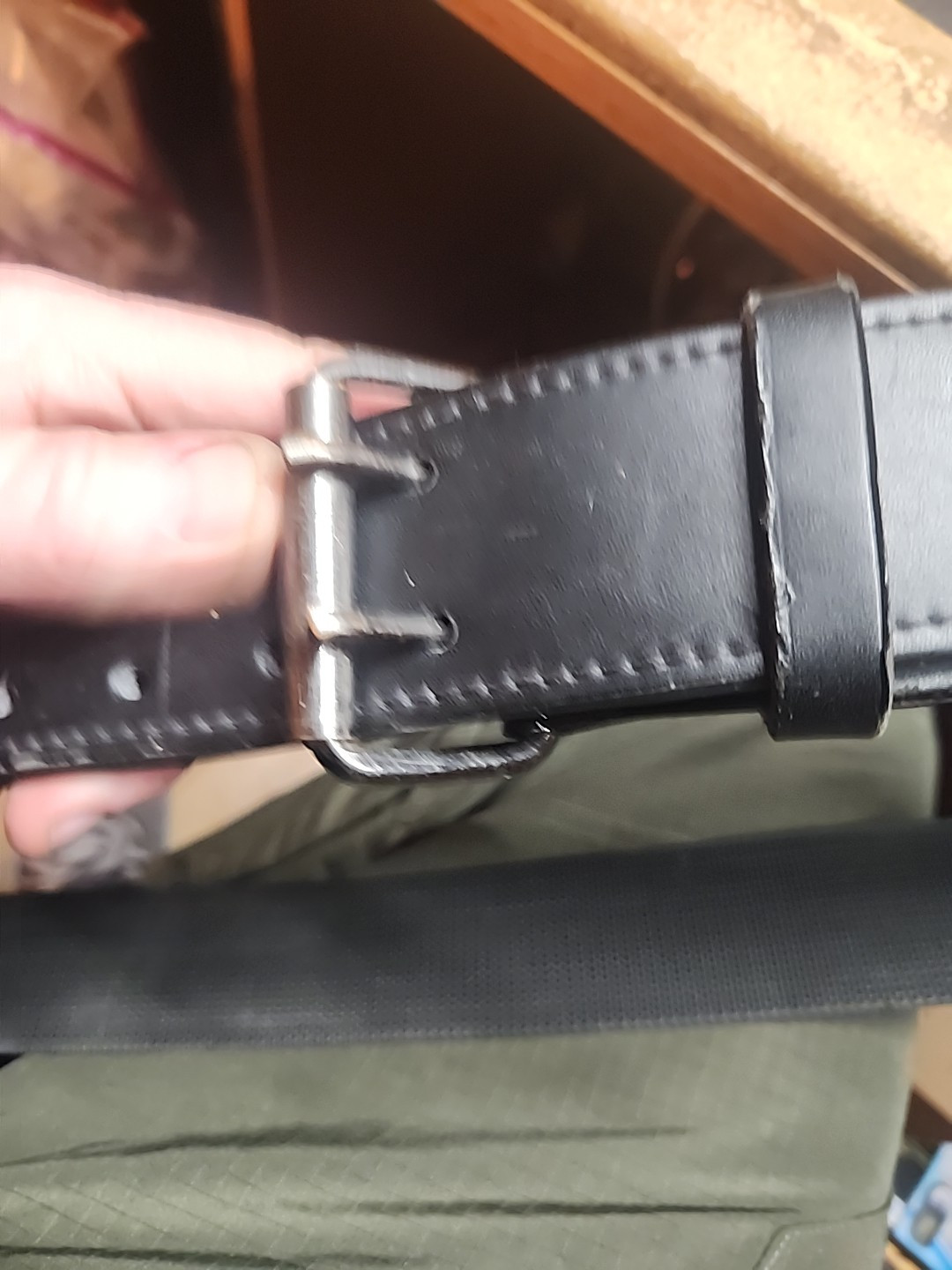Leather / Nylon Heavy Duty Work Belt Black 2″ Wide 39″ to Last Hole