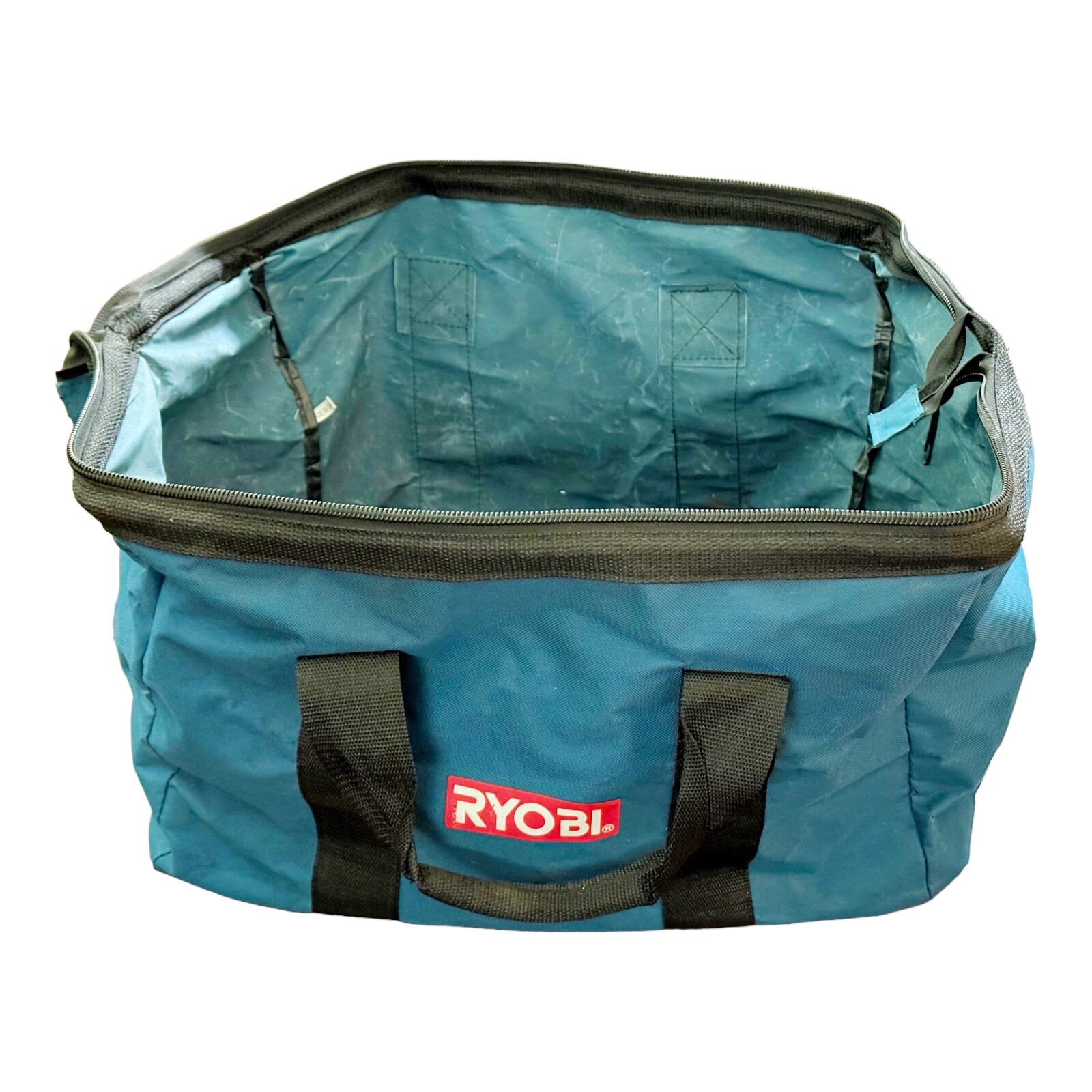 Ryobi Wide-Mouth Collapsible Portable Tool Bag Carry Case Power Tools Blue 18×12