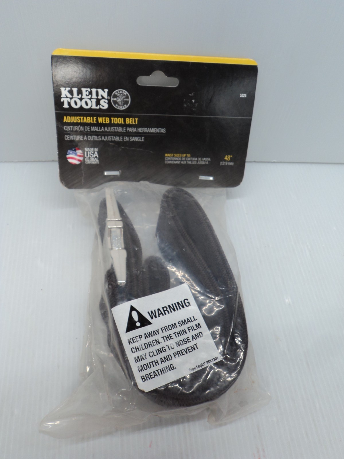 NEW Klein 5225 Adjustable Web Belt w/Quick Release Buckle 2″ Wide, up to 48″