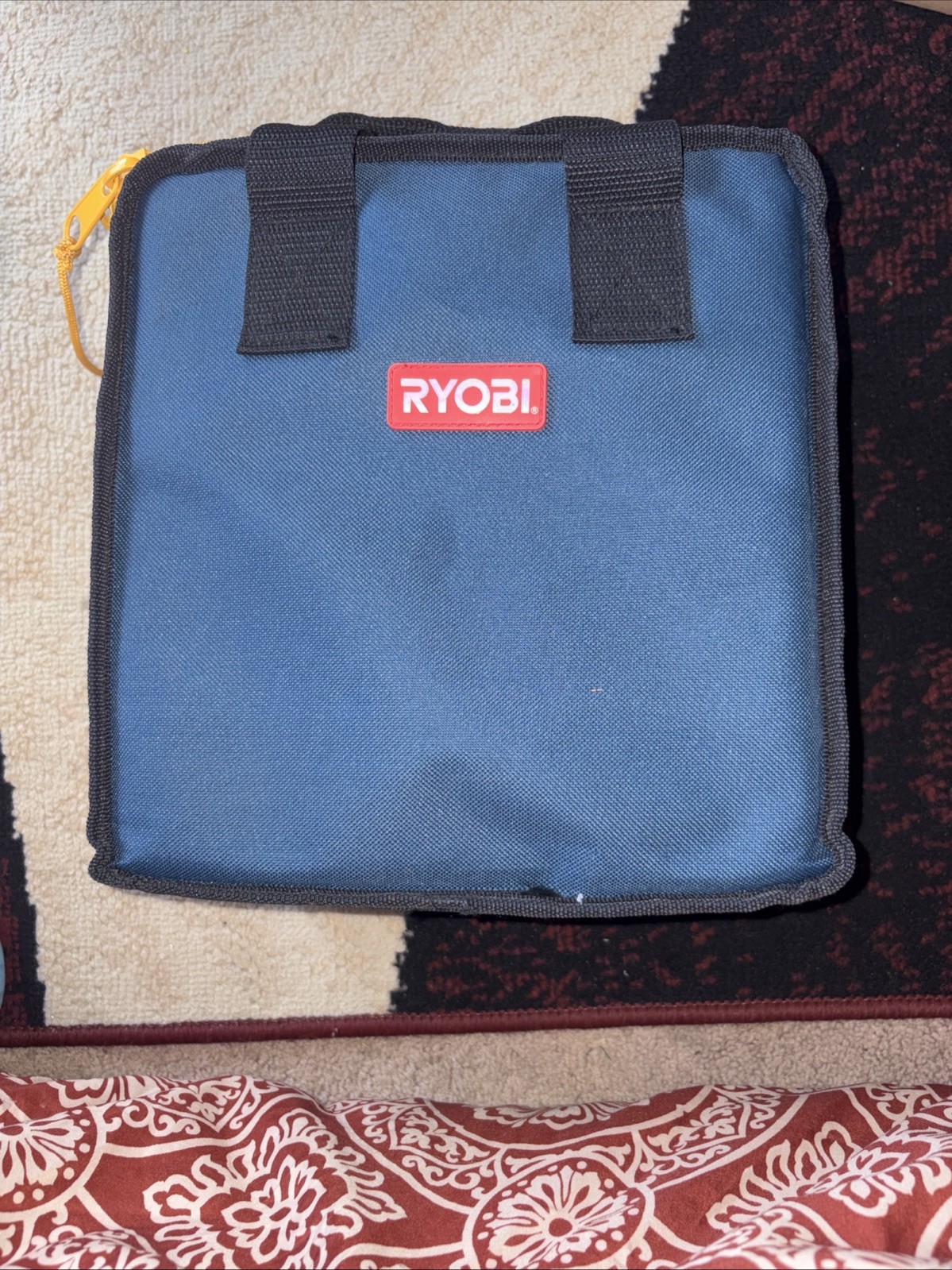 Ryobi Compact Tool Bag Blue Yellow Zipper Carry Case For Cordless Tools Durable