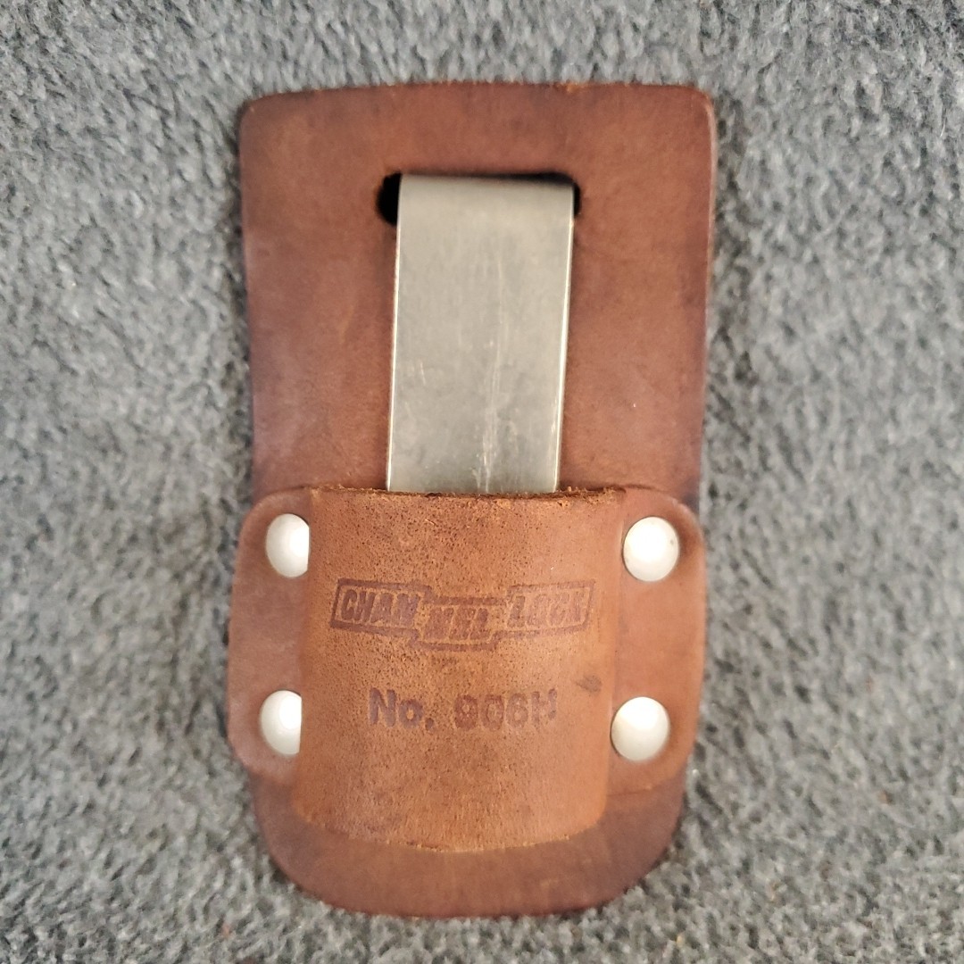 Channellock 906H Leather Holster Holder with metal belt clip