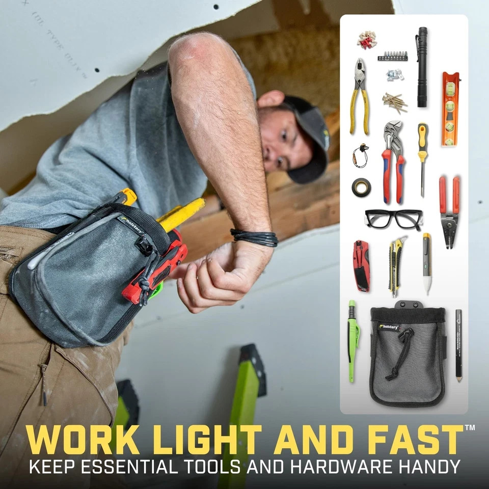 Joey Pouch V2 | Clip-On Tool Belt Bag for Tools, Screws, and Nails – Great fo…