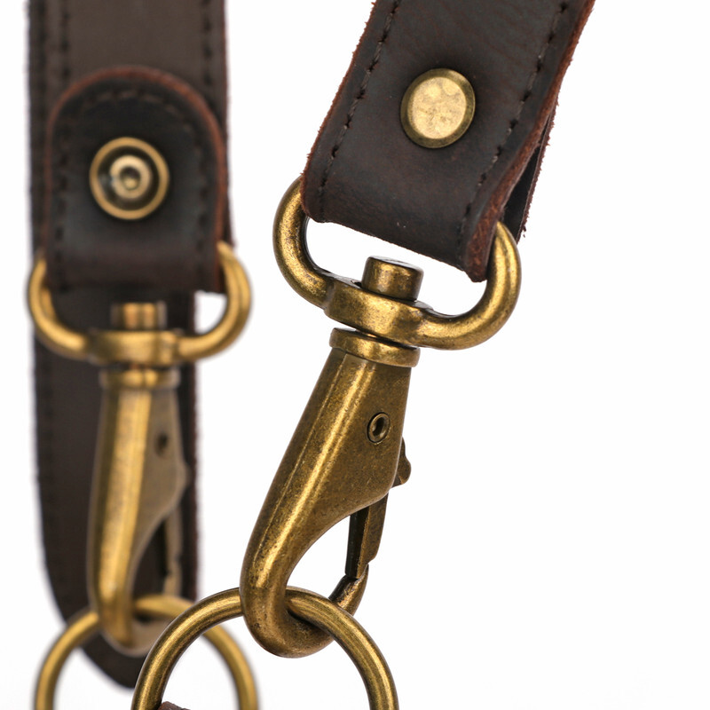 TOURBON Leather Tool Belt Harness Suspender Carpenter Contractor Tools Carry