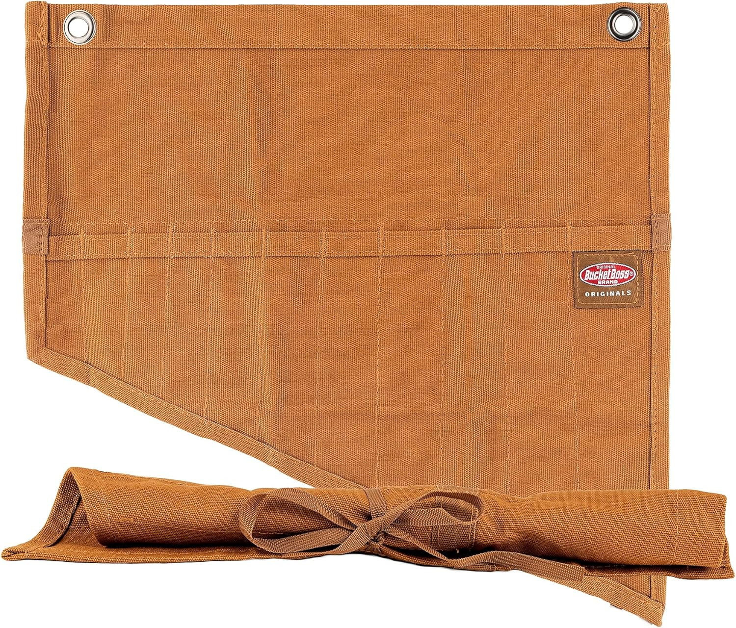 Bucketboss 70003 Tool and Wrench Set Roll with 11 Pockets in Brown