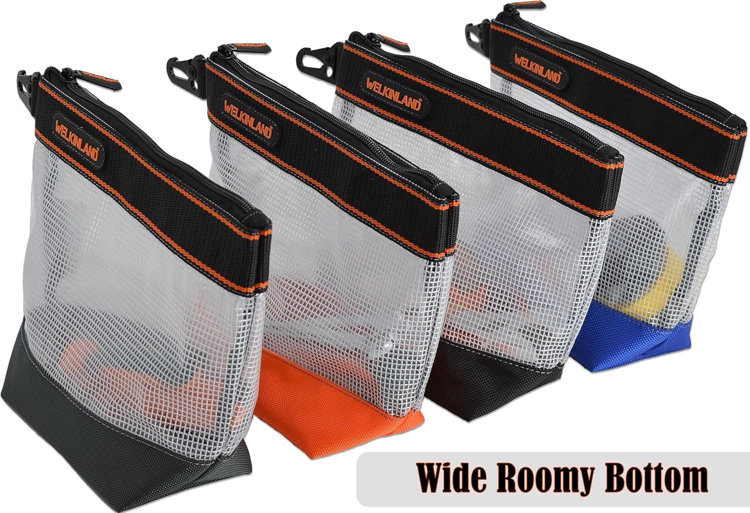 10-Inch Clear Tool Pouch Organizer – 4 Pcs Zipper Tool Bags
