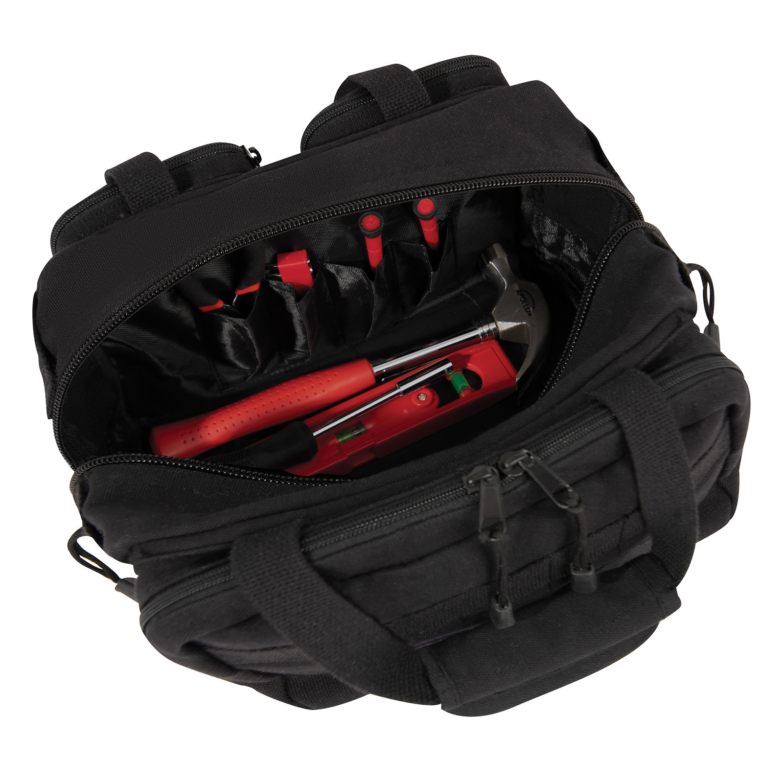 Heavy Duty Black Canvas Tool Bag MOLLE Tactical Mechanics Tool Kit