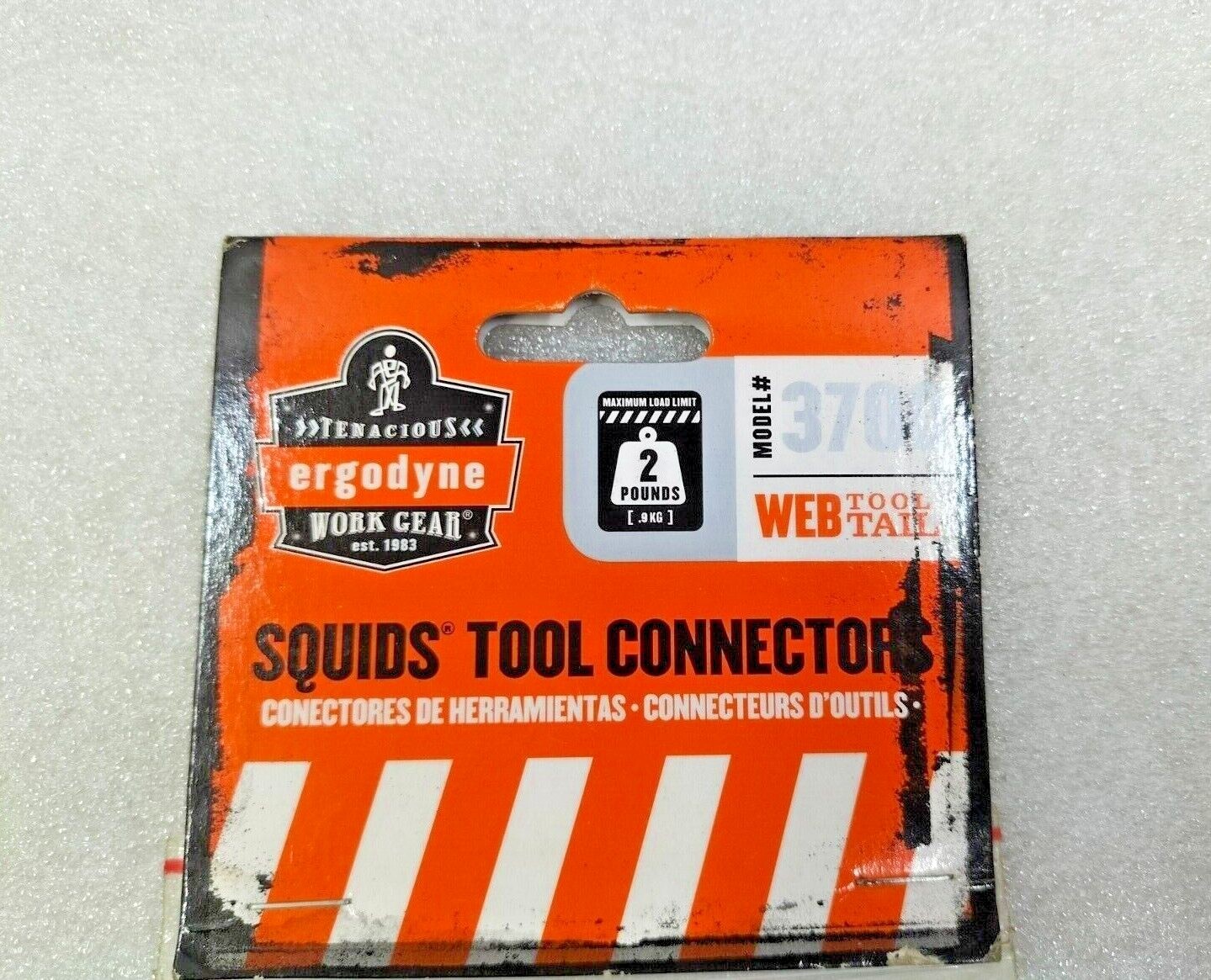 ERGODYNE 3700 SQUIDS TOOL CONNECTOR- 4.5″ ORANGE WEB TOOL TAIL – LOT OF 6 PCS.