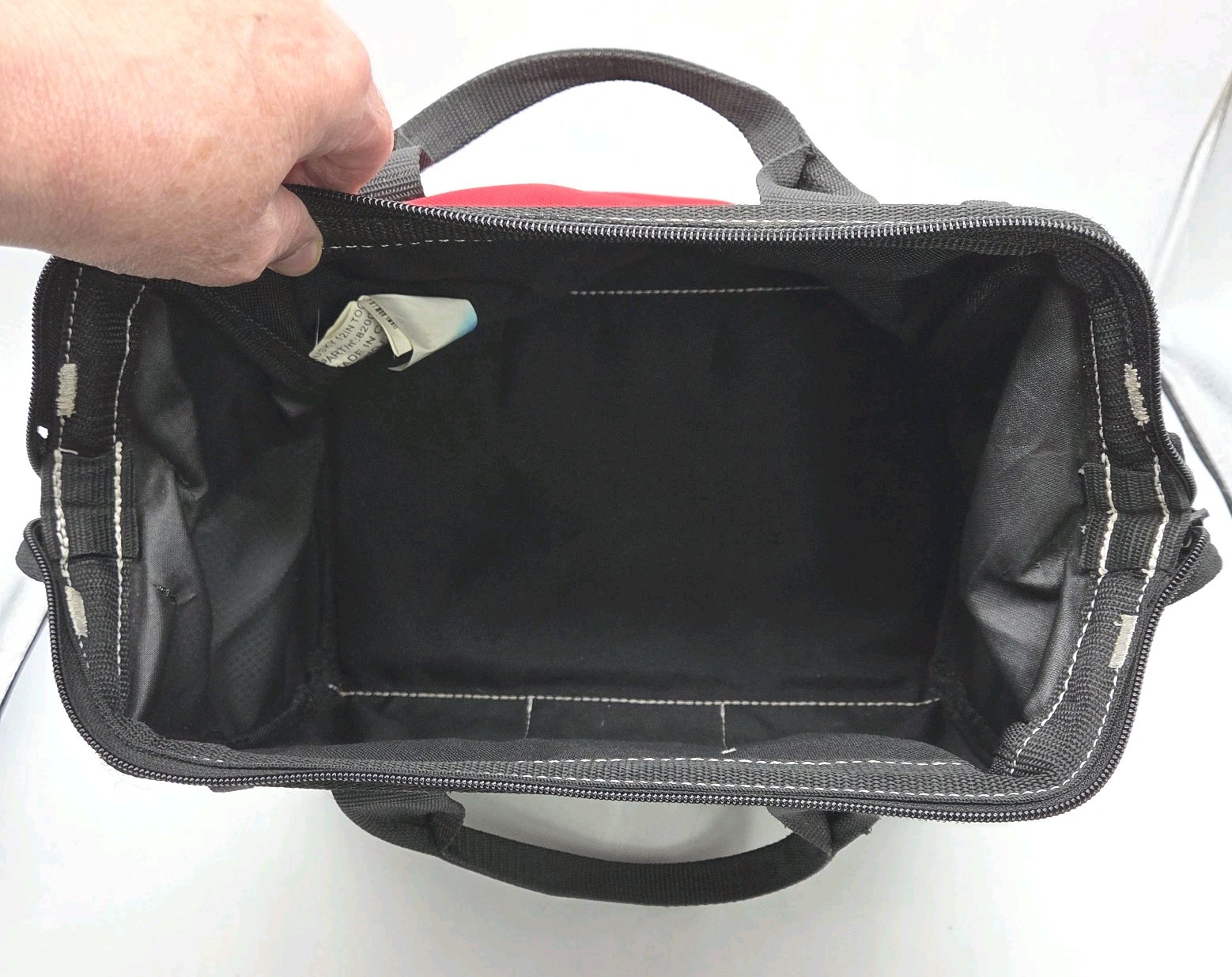 Husky 82004N11 12 in. Tool Bag Storage Organizer Carrying Case Zip Closure