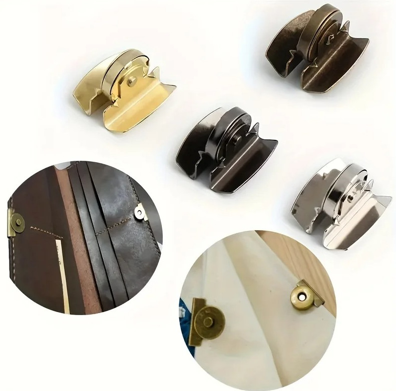 4pcs Magnetic Bag Snap Buckle Hidden Seam Free Button Set Bag Snap Accessories