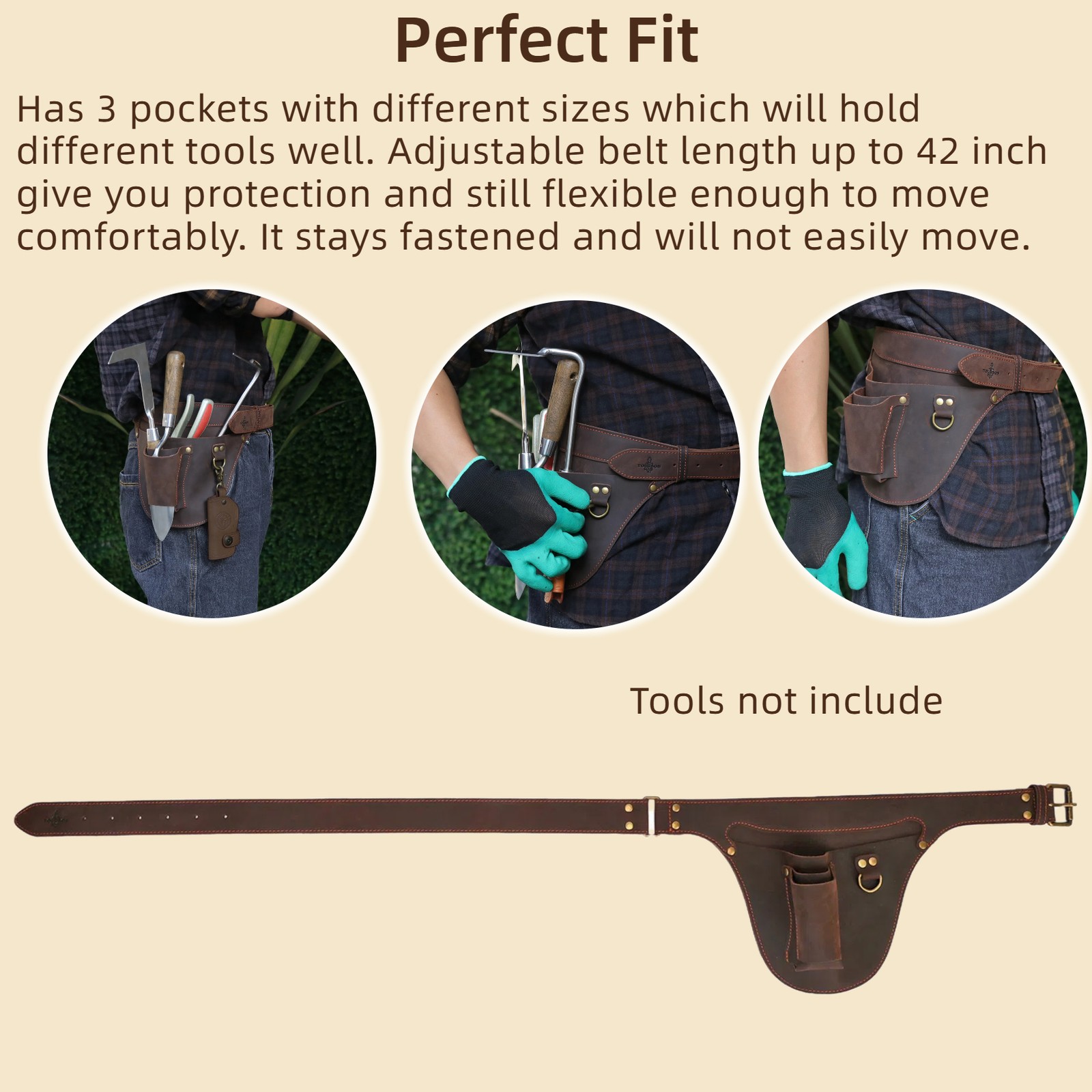 TOURBON Gardener Tool Florist Belt Bag Storage Pouch Electrician Plier Holster