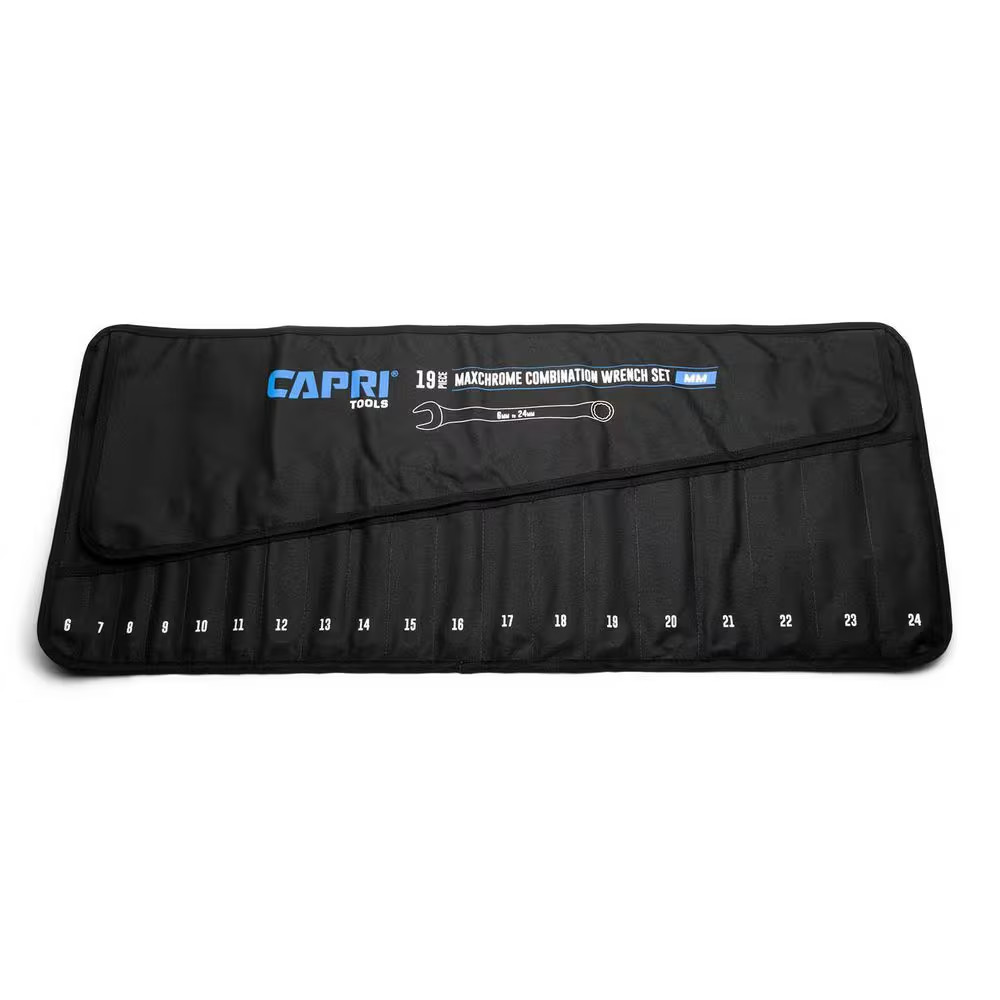 Capri Tools Wrench Roll Up Pouch, Metric, 19 Pockets Free Ship NEW