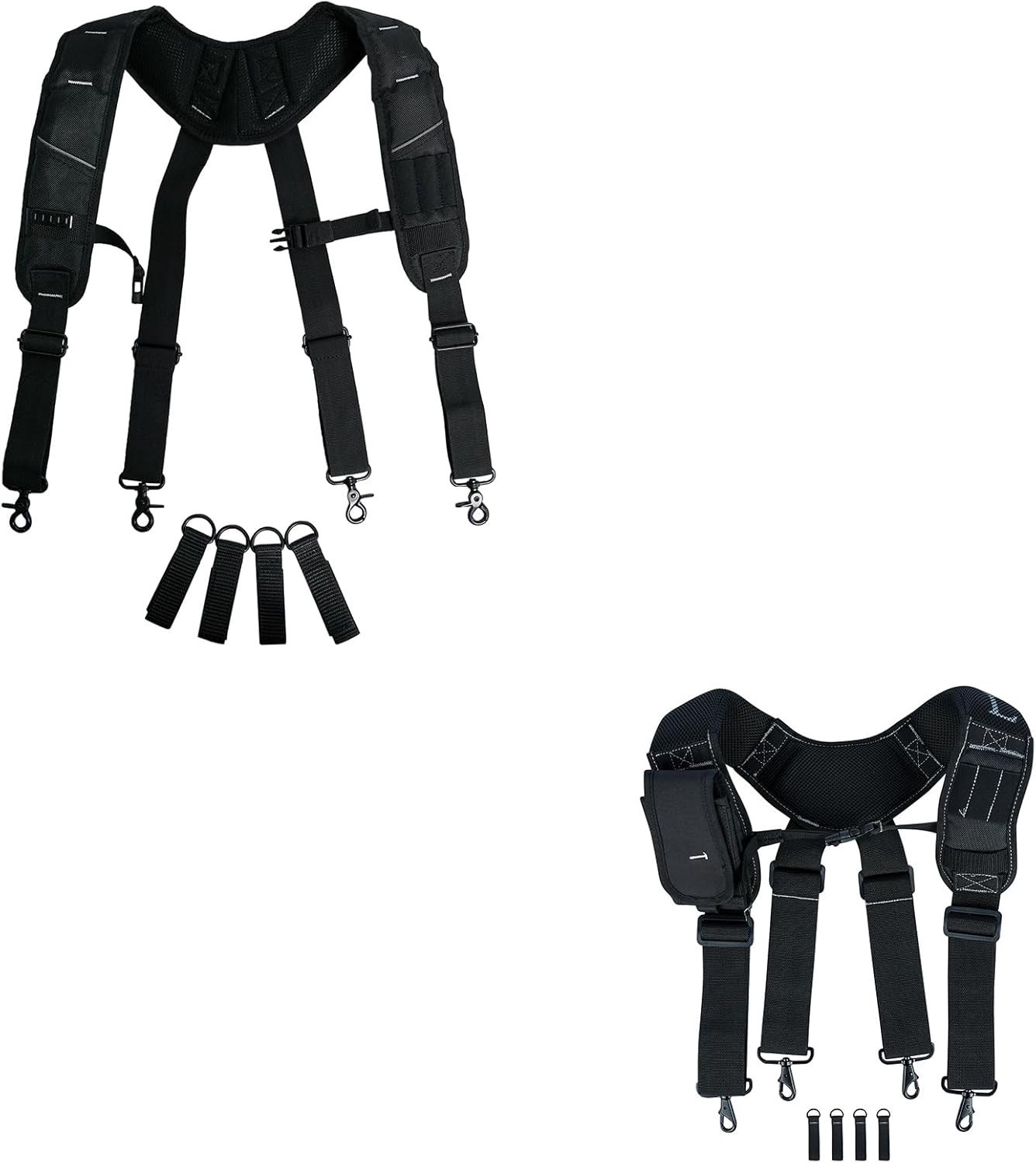 Gel-Padded Tool Belt Suspenders with Phone Holder for Ultimate Comfort