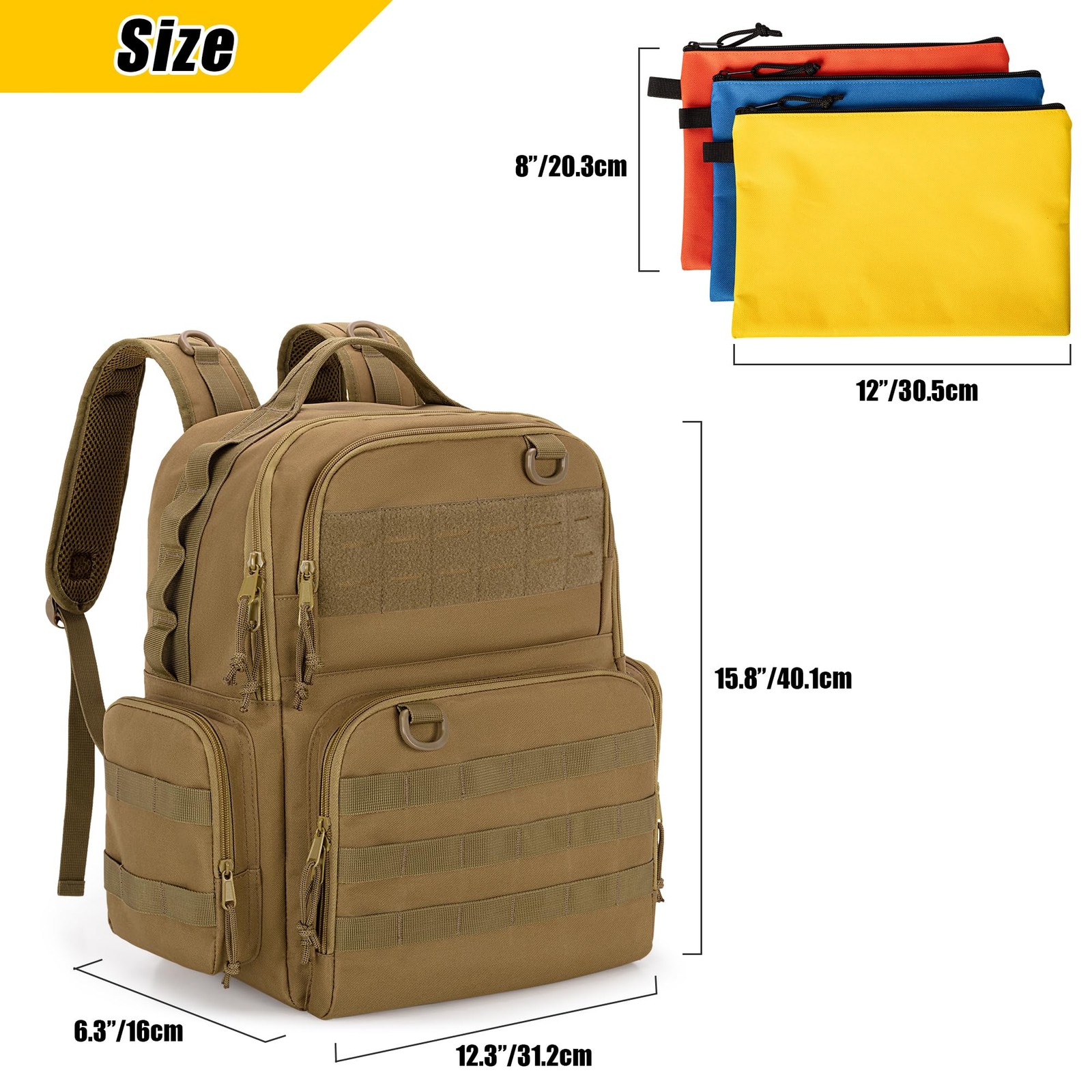 Tool Bag Backpack for Men with 3 Tool Pouches, Heavy-Duty Tool Storage Organi…