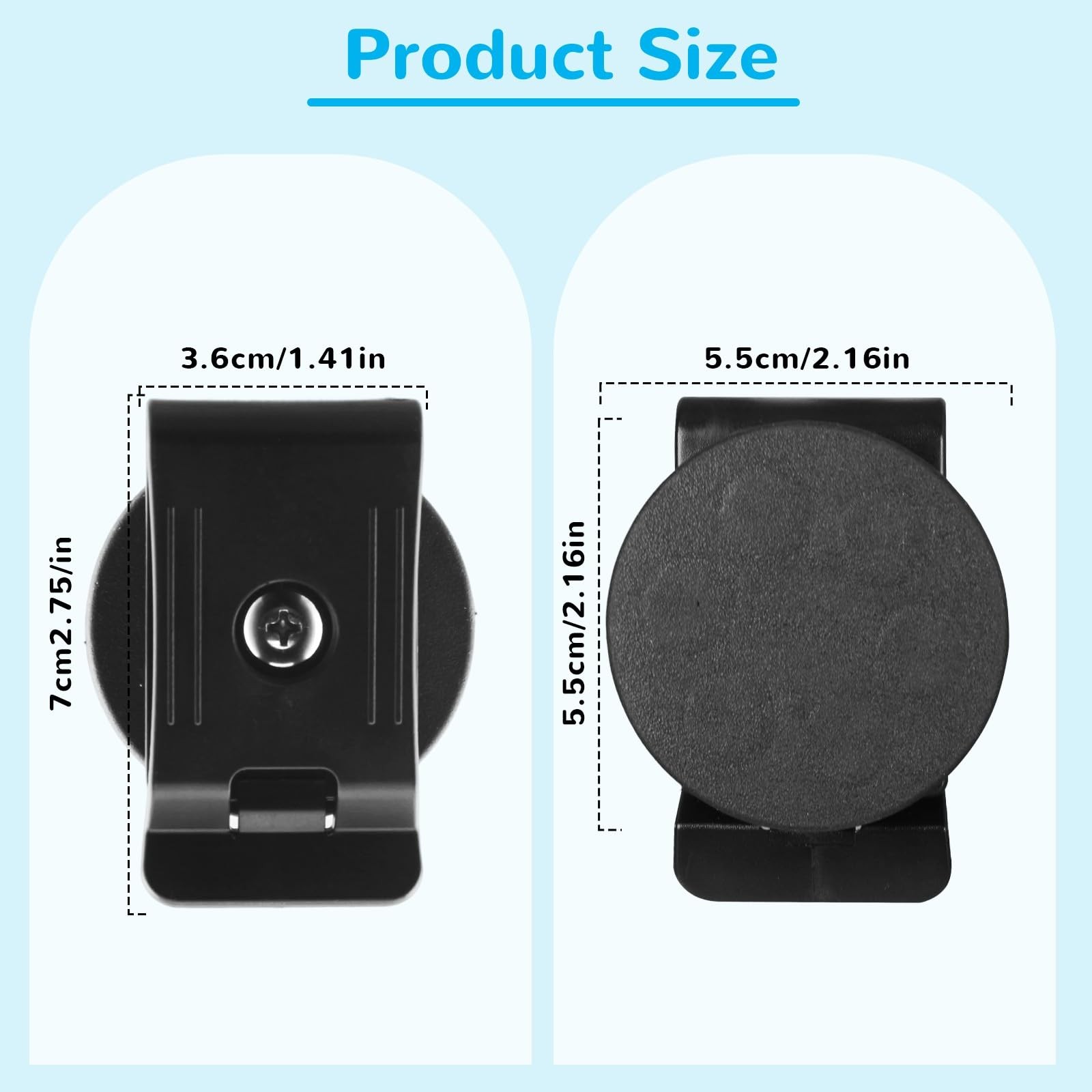 3 PCS Belt Magnetic Clips Heavy Duty Magnetic Tool Holder Black Magnet Belt O…