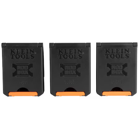 Klein Tools 55838Mb Tool Belt Clips, Black/Gray/Orange, Polyester, 0 Pockets