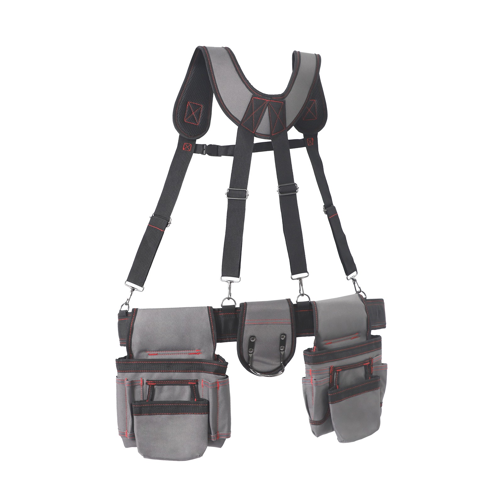 Tool Belt Tool Bag Multifunctional Electrician Tool Bag w/Suspenders Waist-Mount