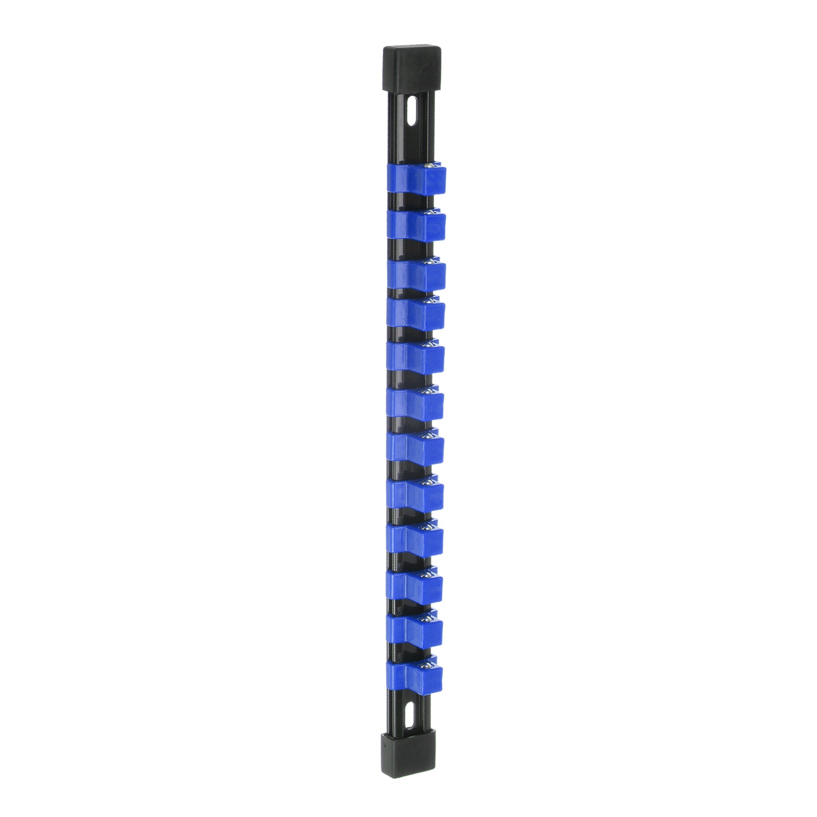 Socket Organizer 1/2″ Drive x 12 Clips Portable Socket Clip Rail Holder, Blue