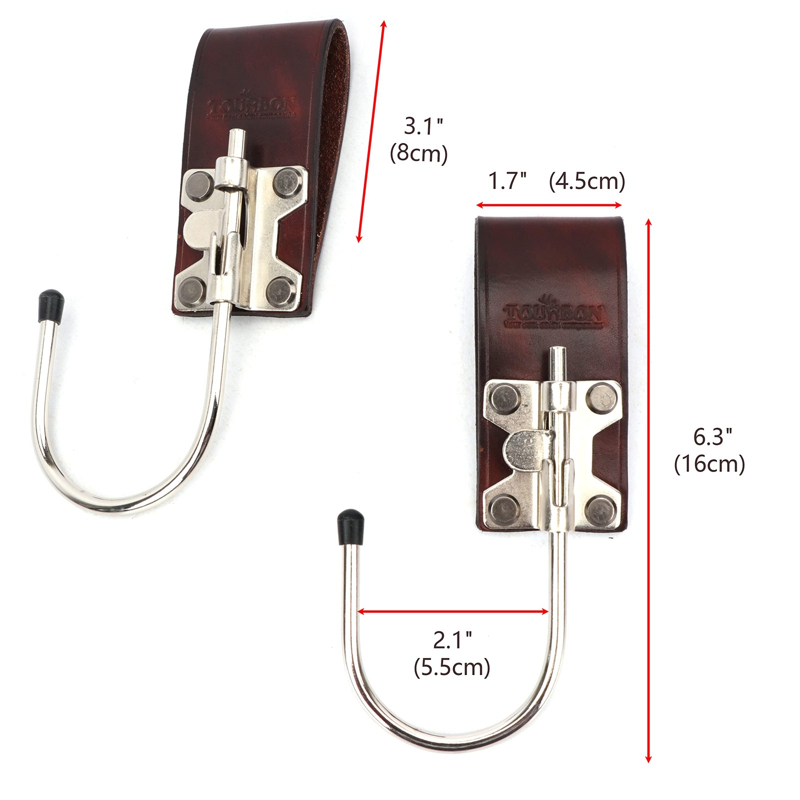 Leather Tool Holder Drill Hook for 3-inch Carpenter Tool Belt