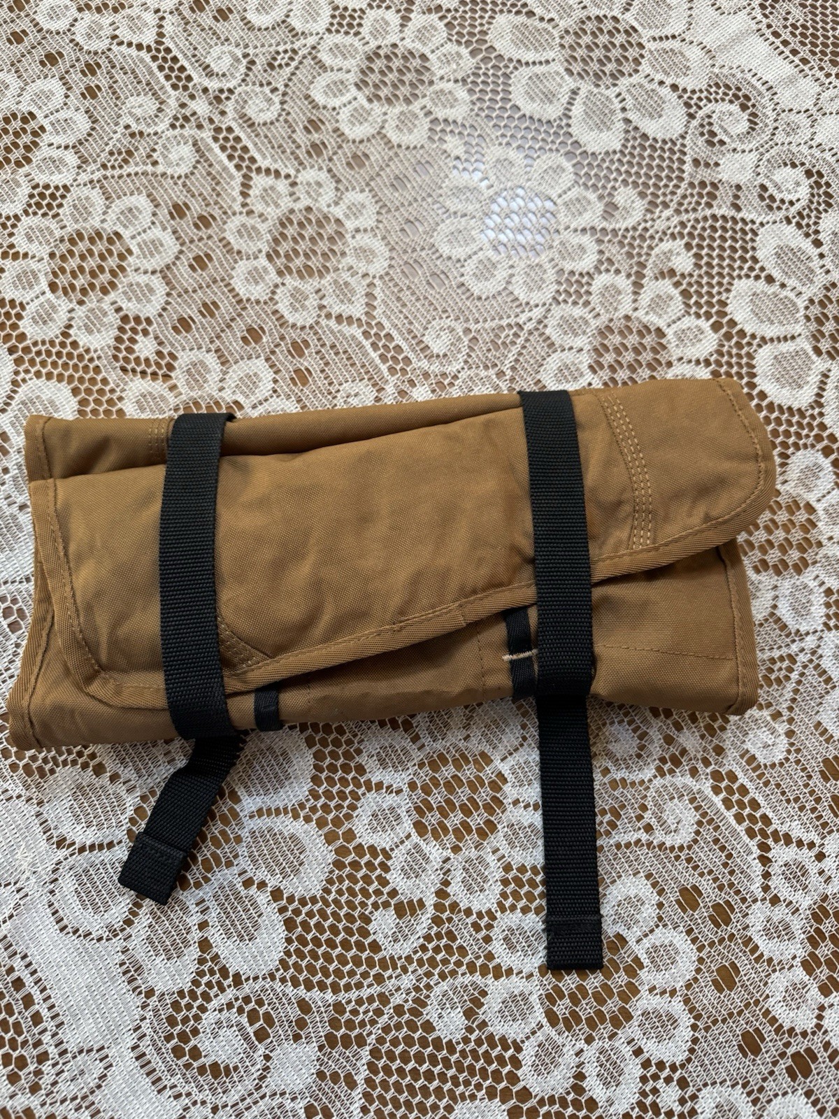 Carhartt Legacy Tool Roll Bag 18 Pocket Utility Roll 3 Pouches Brown Clips