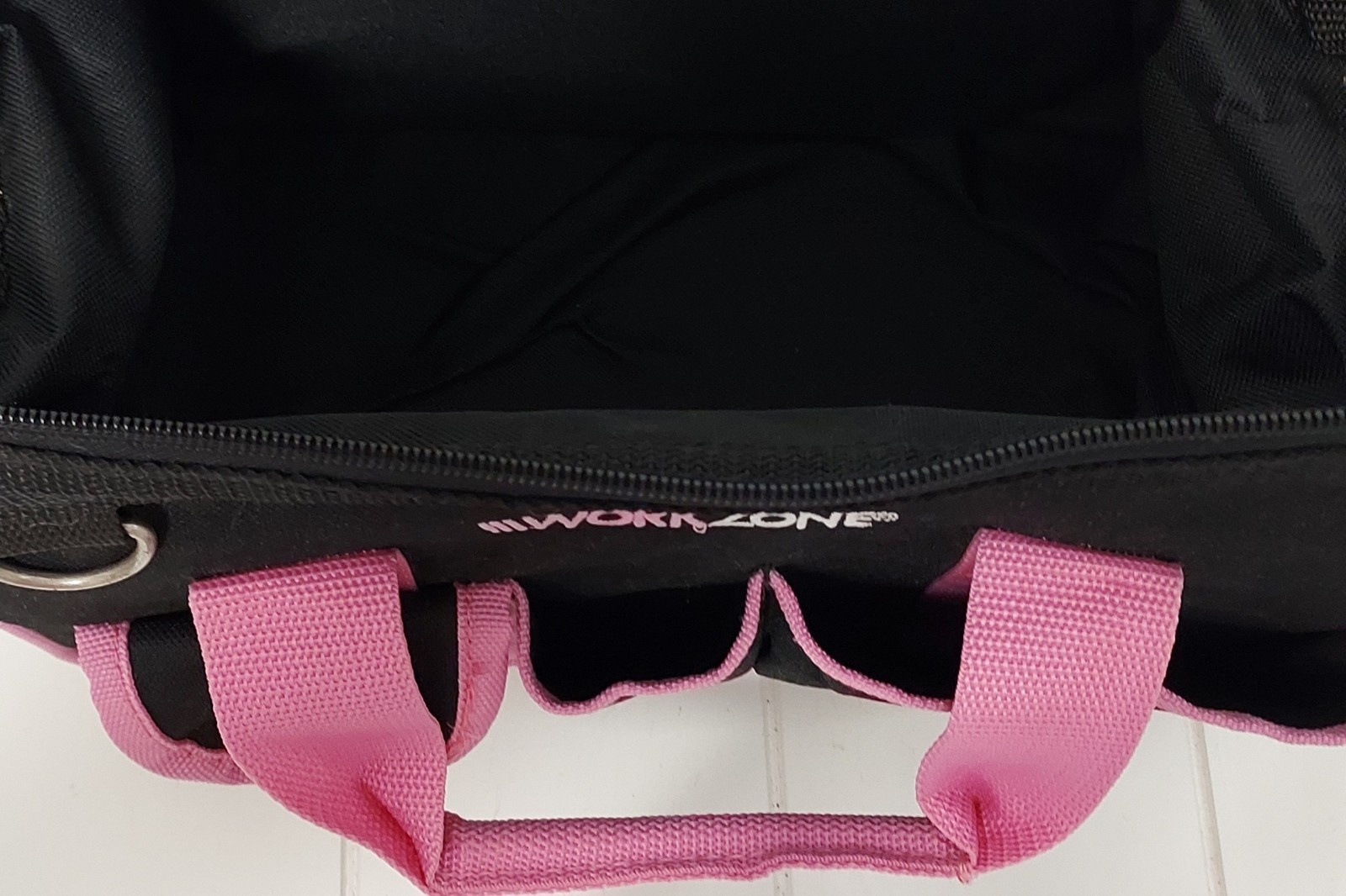 Work Zone Tool Bag Tools Canvas Carry Handles Shoulder Strap Zip Up 22 Pcs NOS