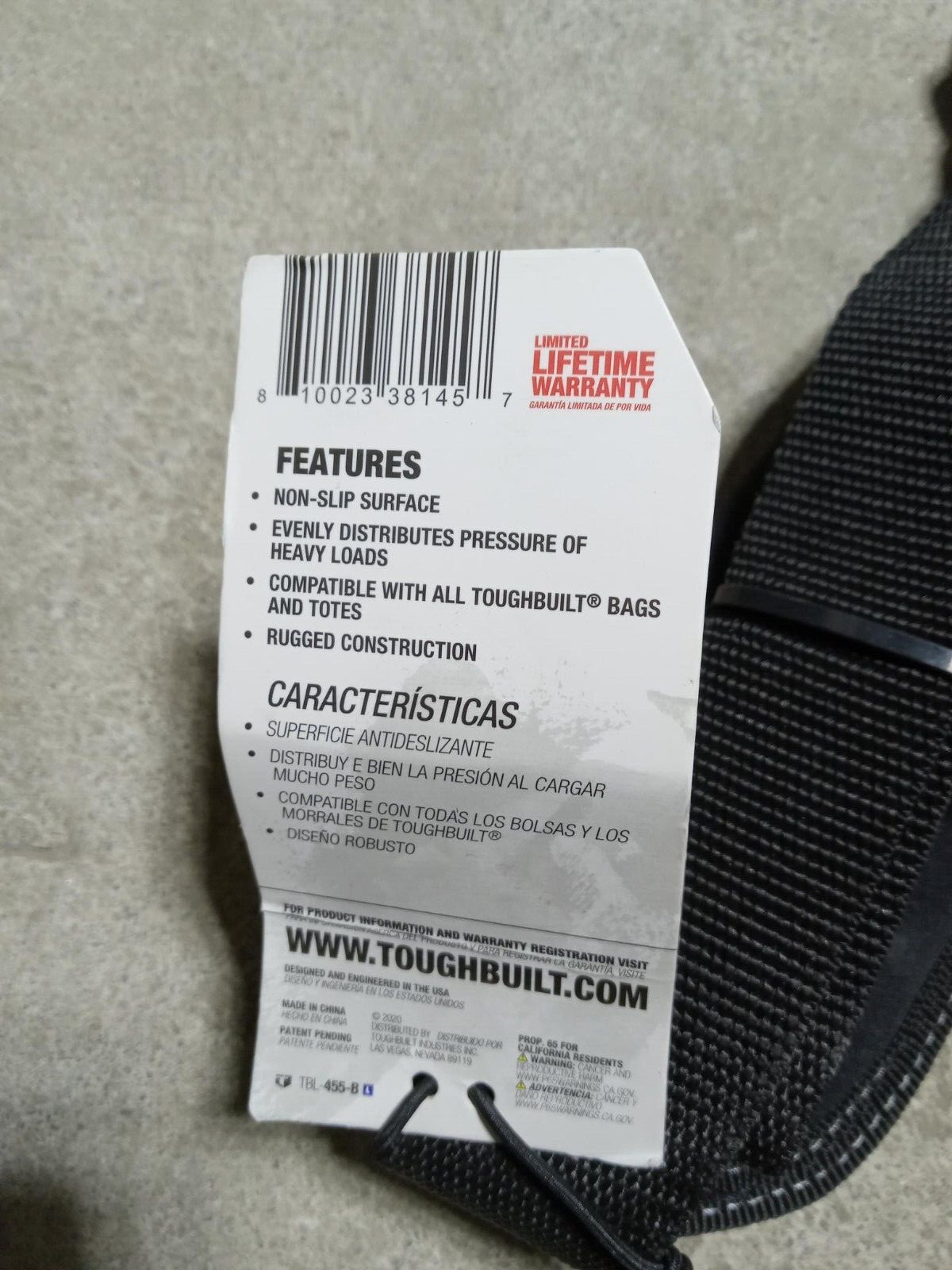 Toughbuilt Pro Shoulder Strap – Universal Tool Strap – Carry Heavy Loads