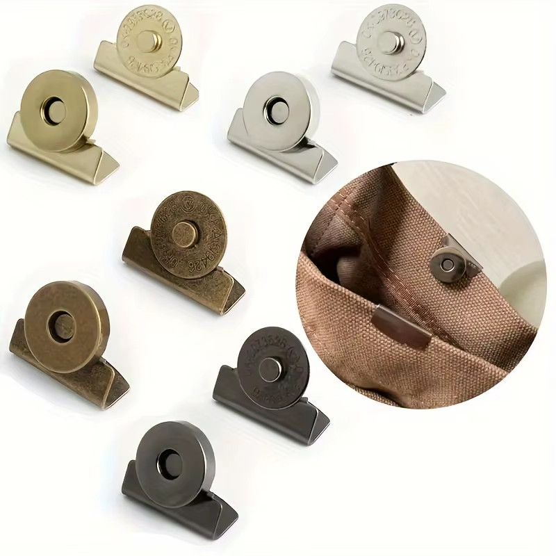 8-Piece Bag Snap Accessories Magnetic Buckle, Bag Snap Hidden Button Seam-Free B