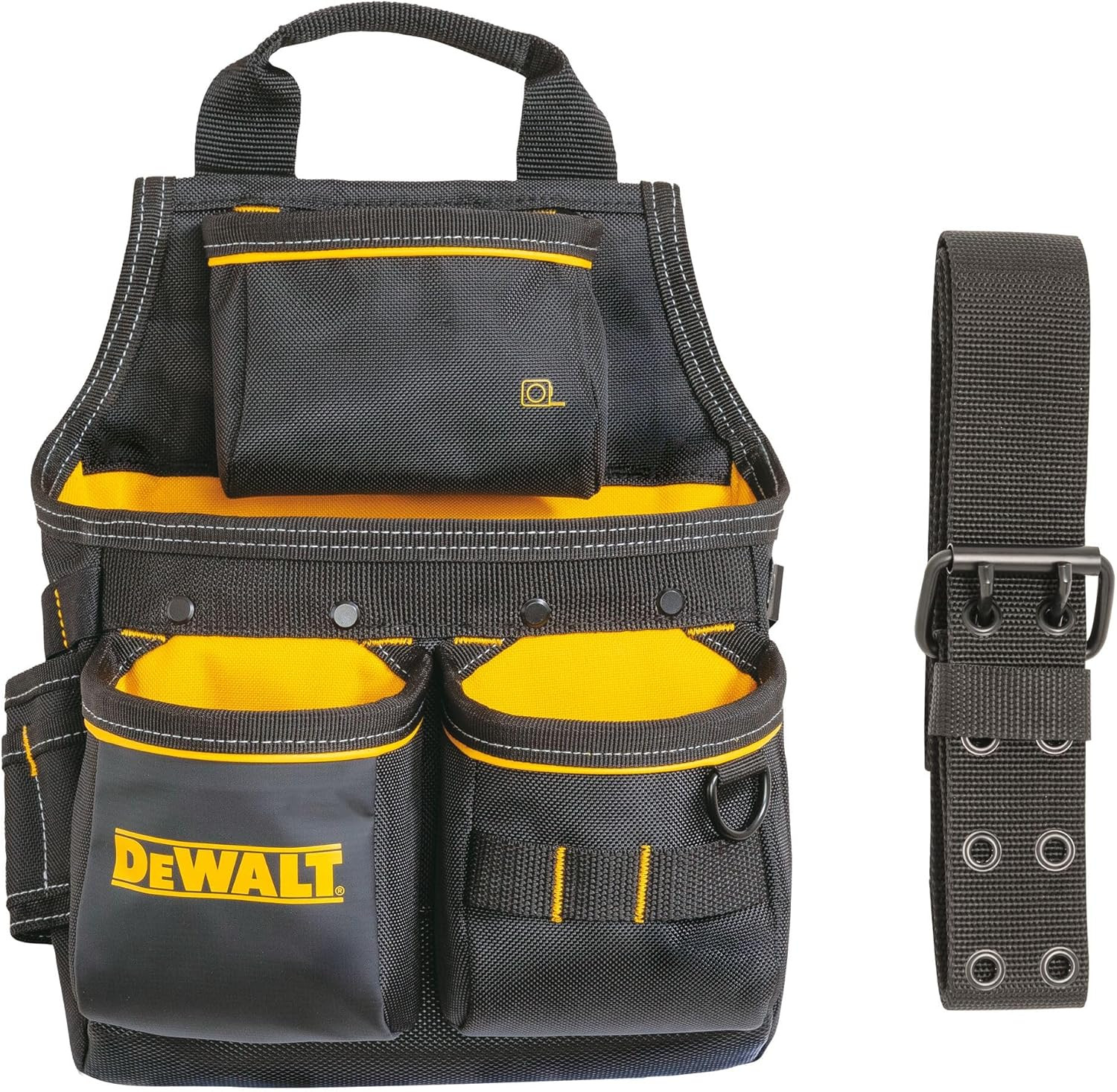 Tool Pouch with Belt, 13 Pocket Professional Small Tool Belt Pouch (DWST540201)