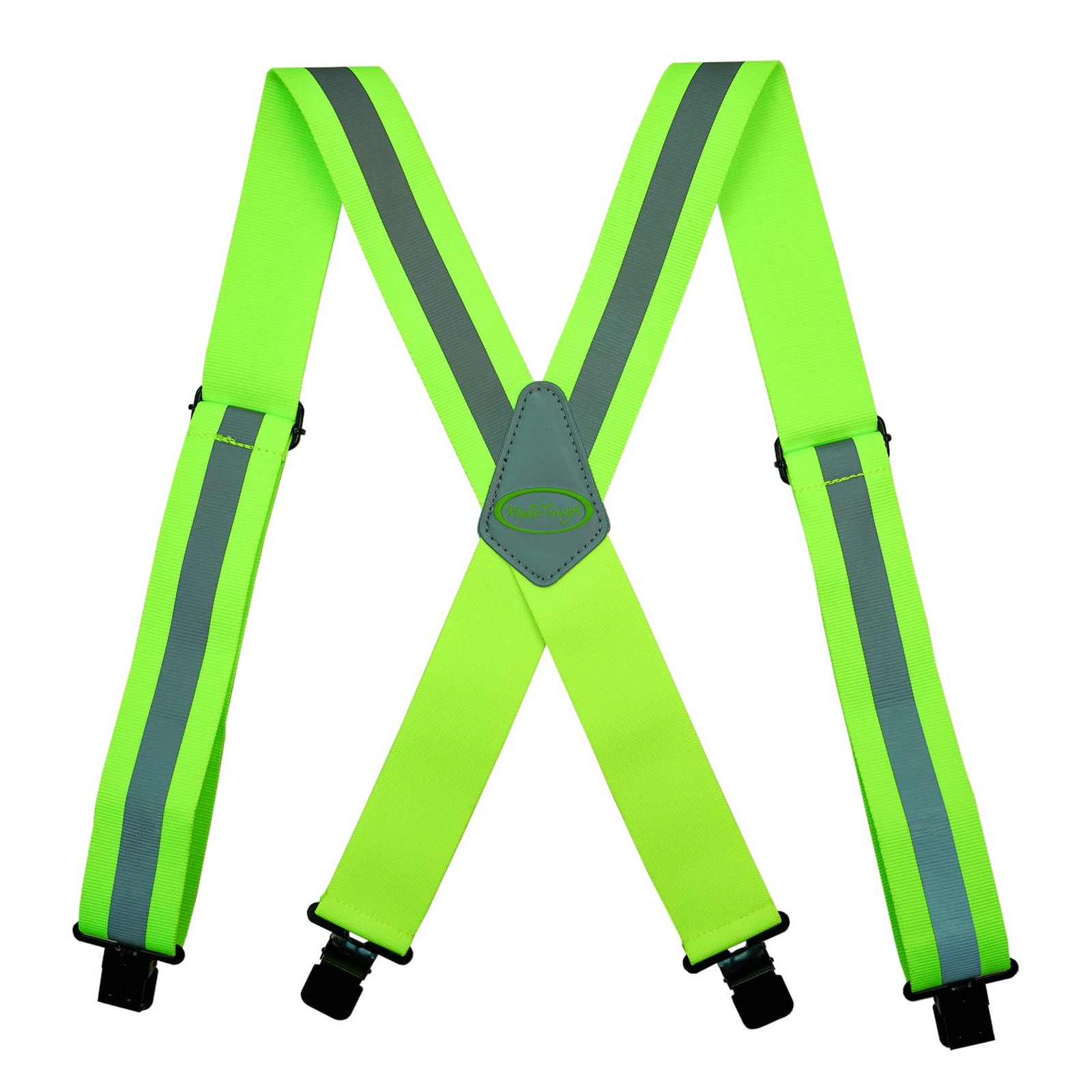 MELOTOUGH Safety Reflective Suspenders Work Large, Lime