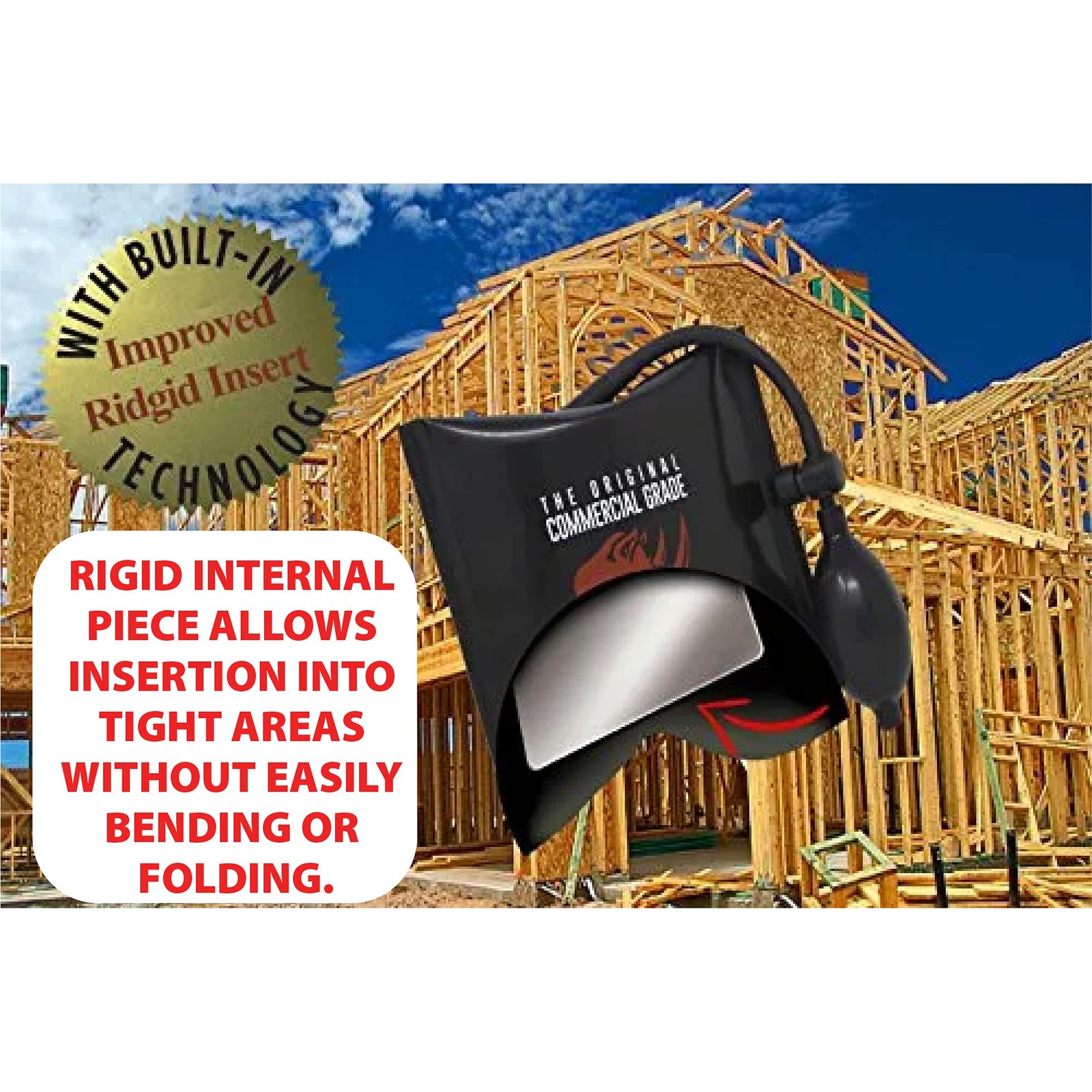 The Original Rhino Strong Commercial Grade Air Wedge Bag Pump Professional