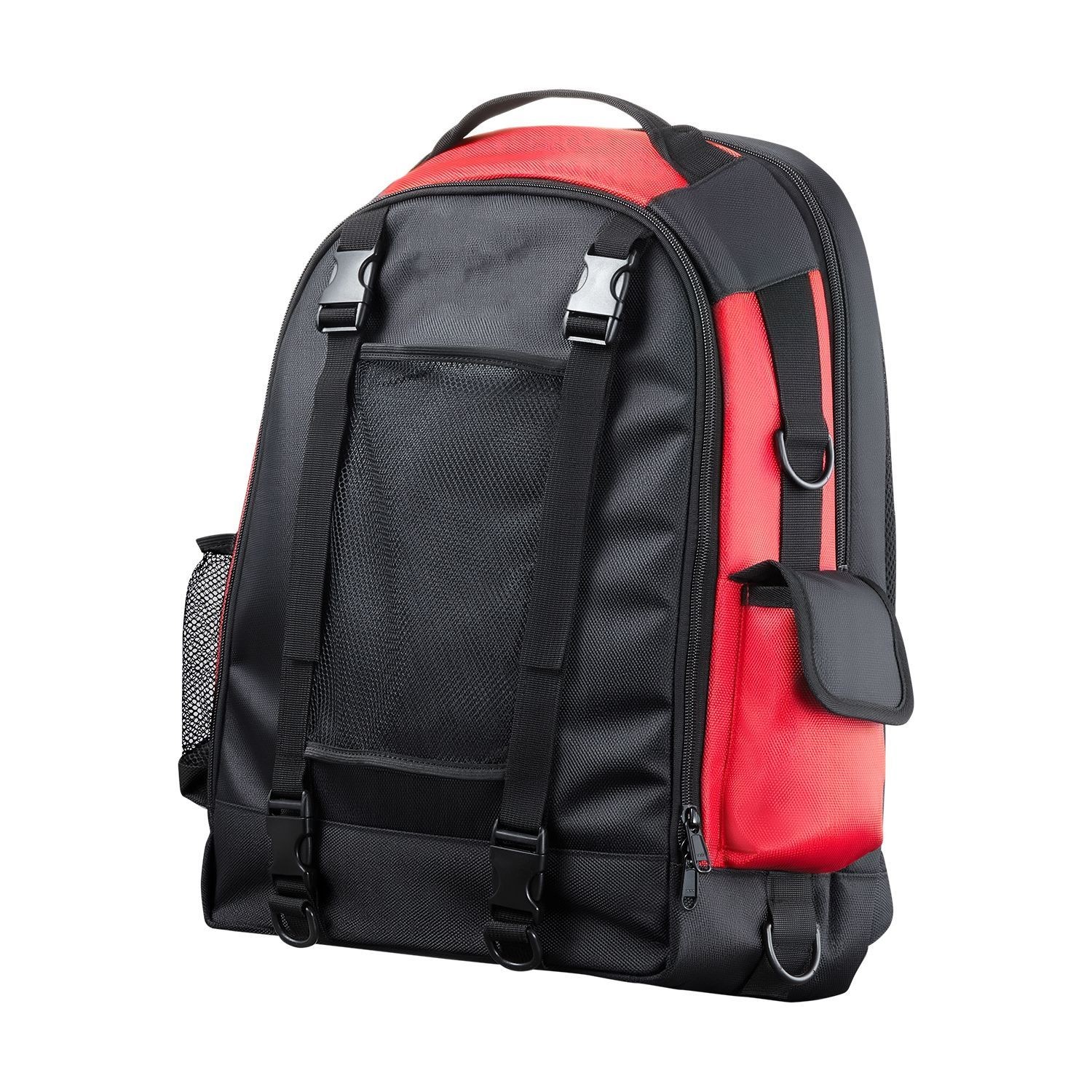 25.2L Welder Backpack, 1680D Polyester, 50lb Load, Helmet & Tool Storage