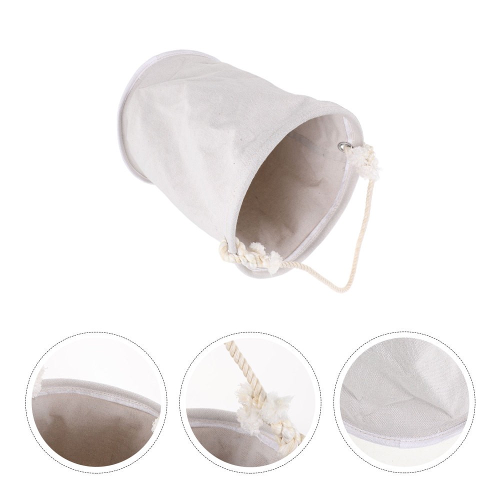 White Canvas Utility Tool Bucket Bag for Scaffold Hoist and Work At Height Tasks