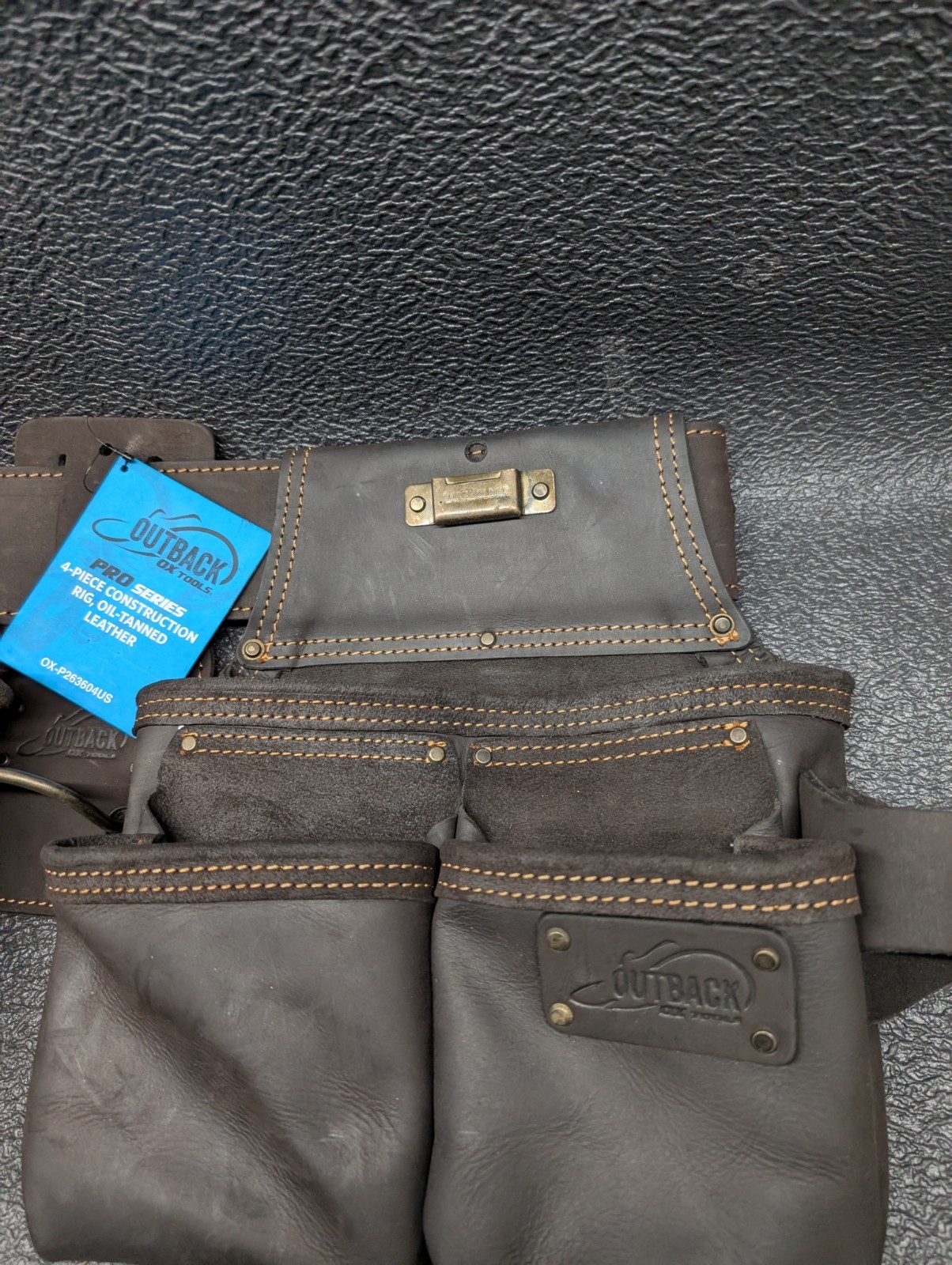 Ox Four Piece Construction Rig , Leather Tool Belt & Pouches Framer’s Choice