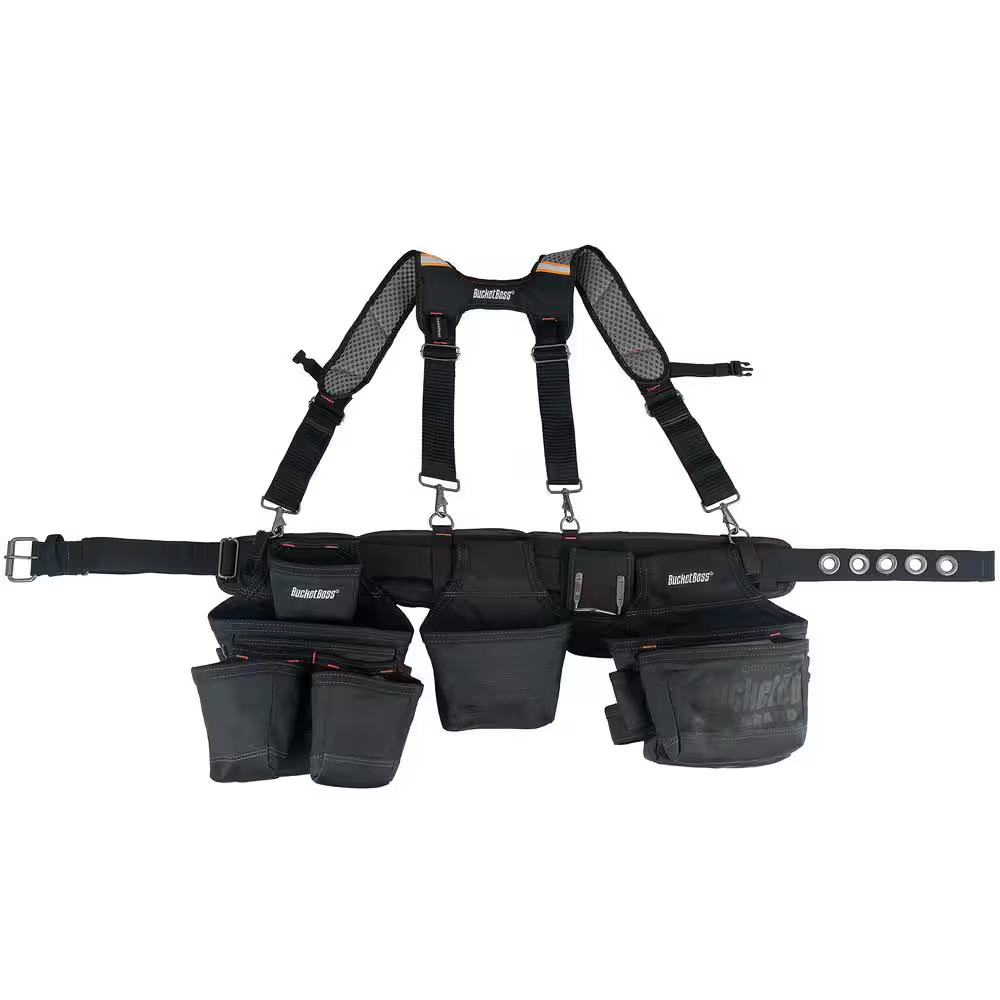 3-Bag 17-Pocket Professional High Visibility Framers Work Tool Belt Tool Storage