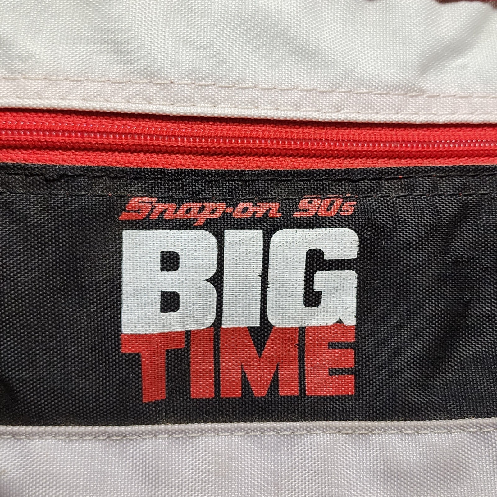 Snap-On 90’s Big TimeTool Duffle Bag Tote Red White Black Vintage