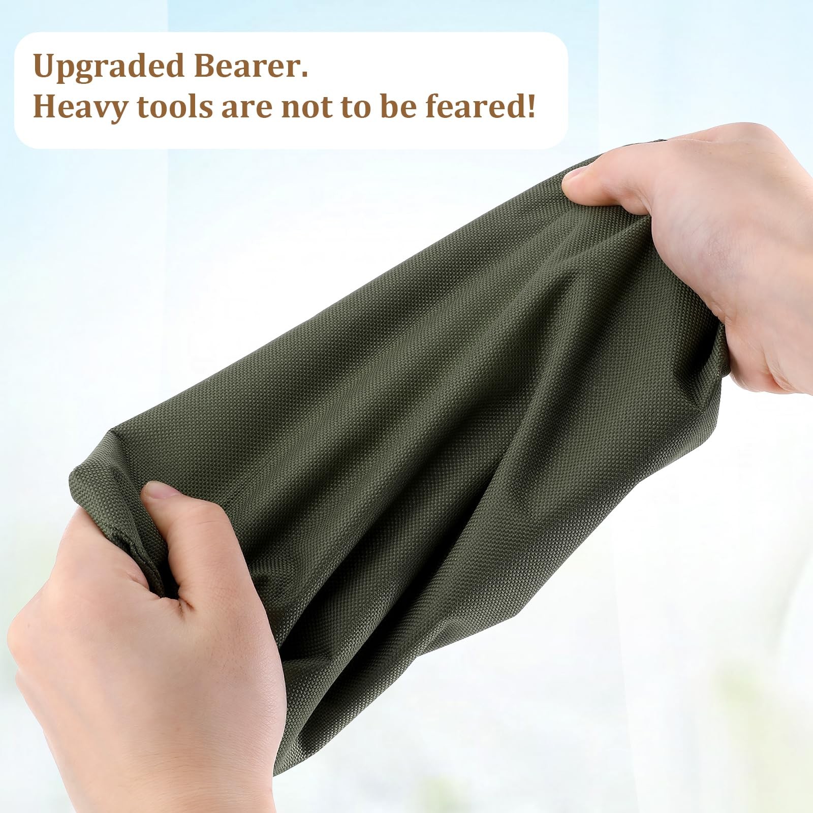 2 Pack Canvas Tool Pouch with Zipper, 9.4 x 3.3 x inches, Black