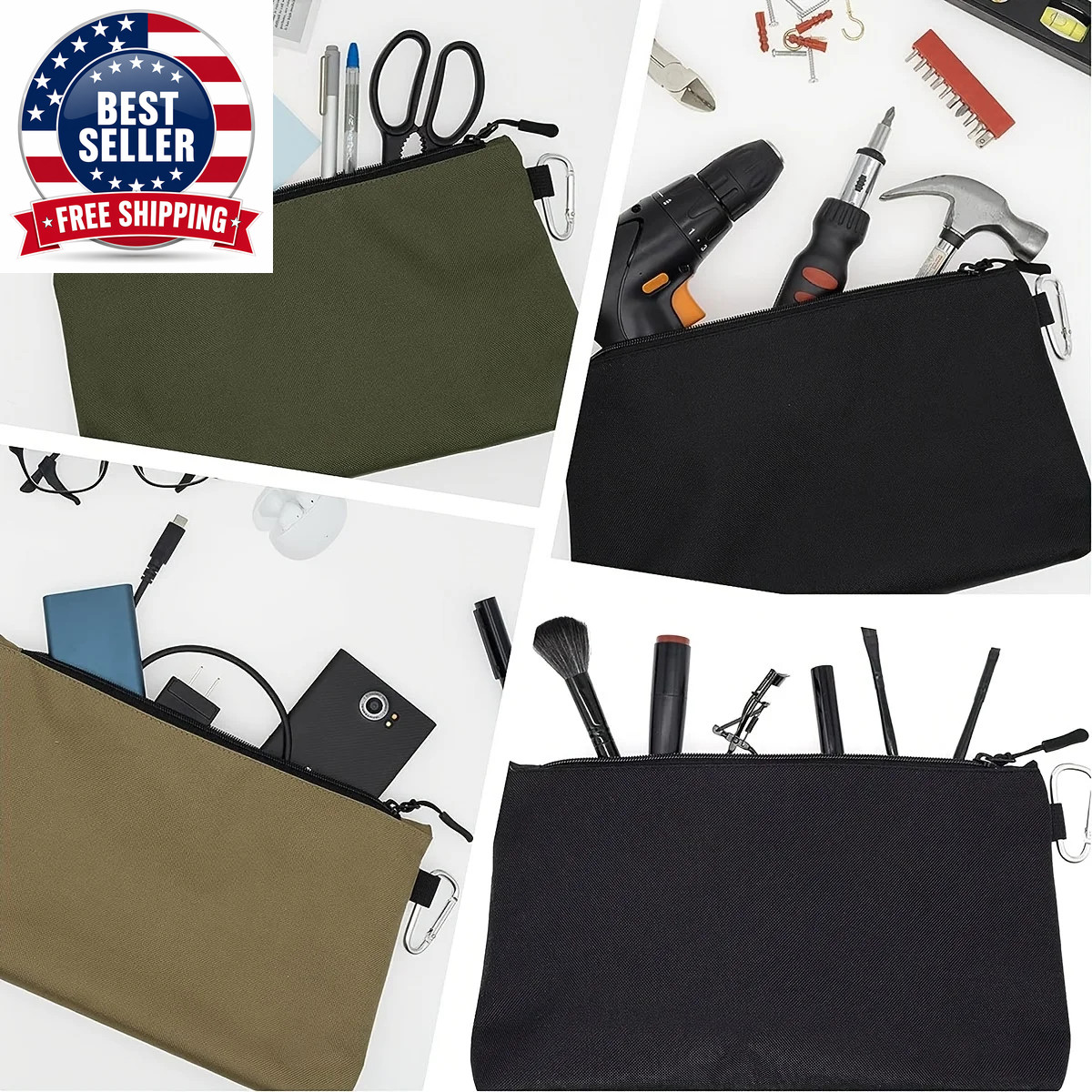 Newshark Canvas Tool Bags,Heavy-Duty Canvas Tool Bag, Multifunctional Household